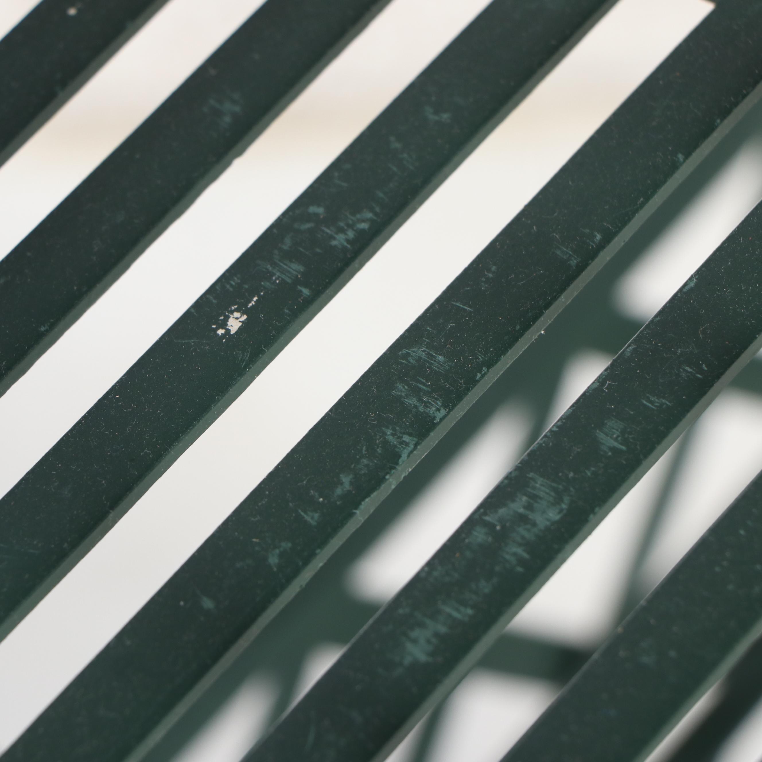 Green Wrought Iron Cart Planter Stand