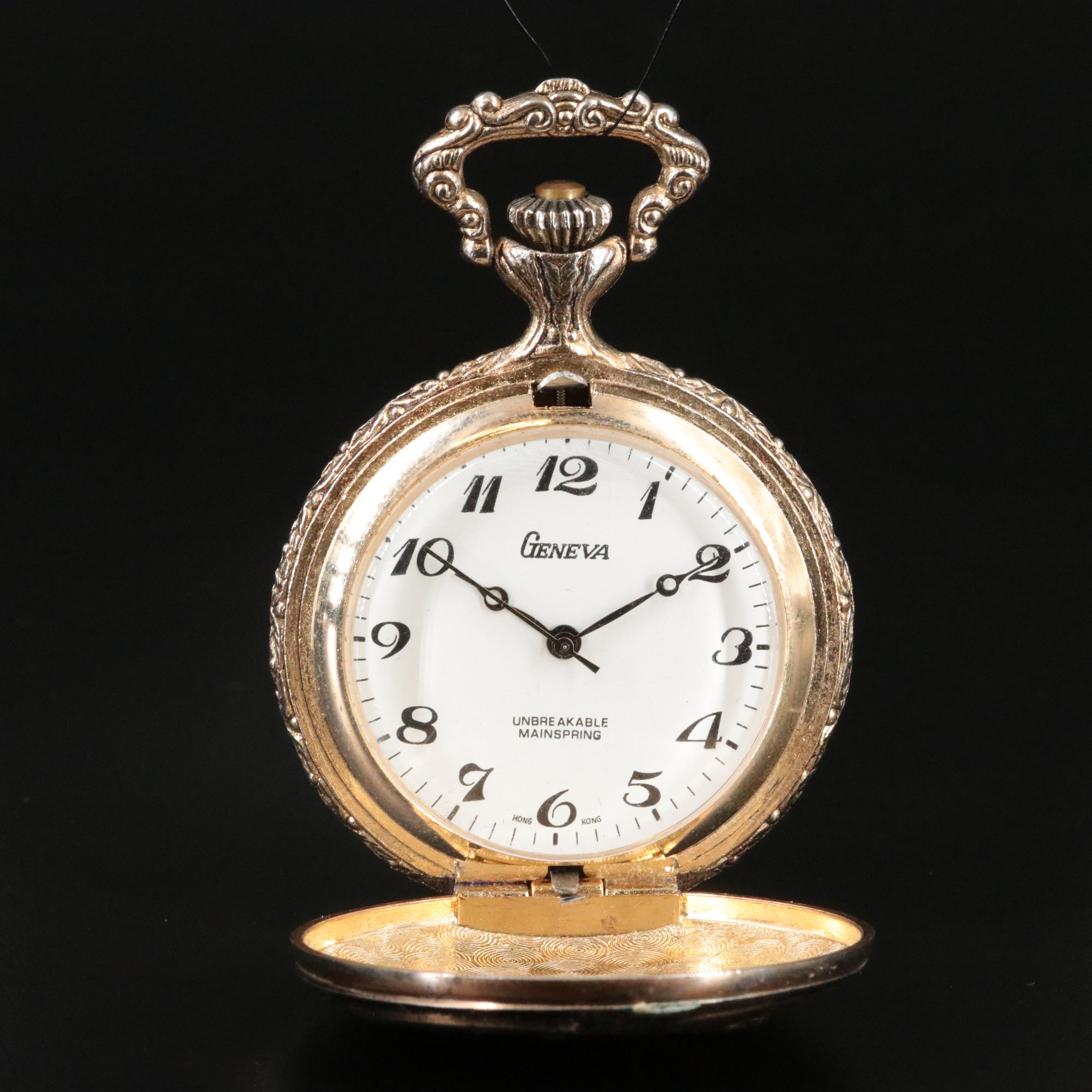 Geneva Unbreakable Mainspring Pocket Watch