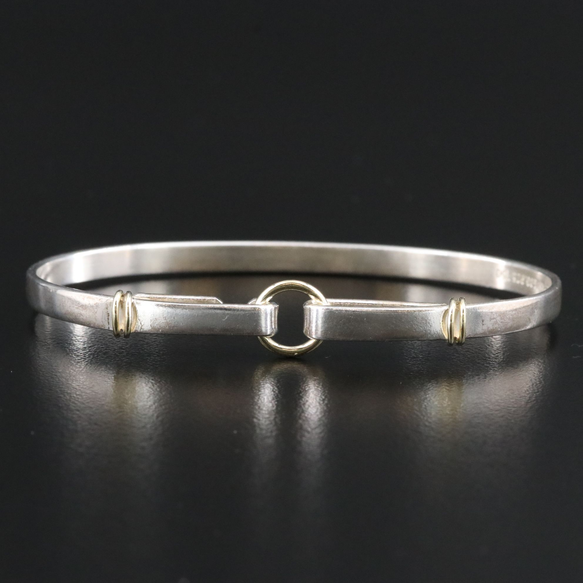 Tiffany & Co. Sterling and 18K Hook and Eye Bracelet