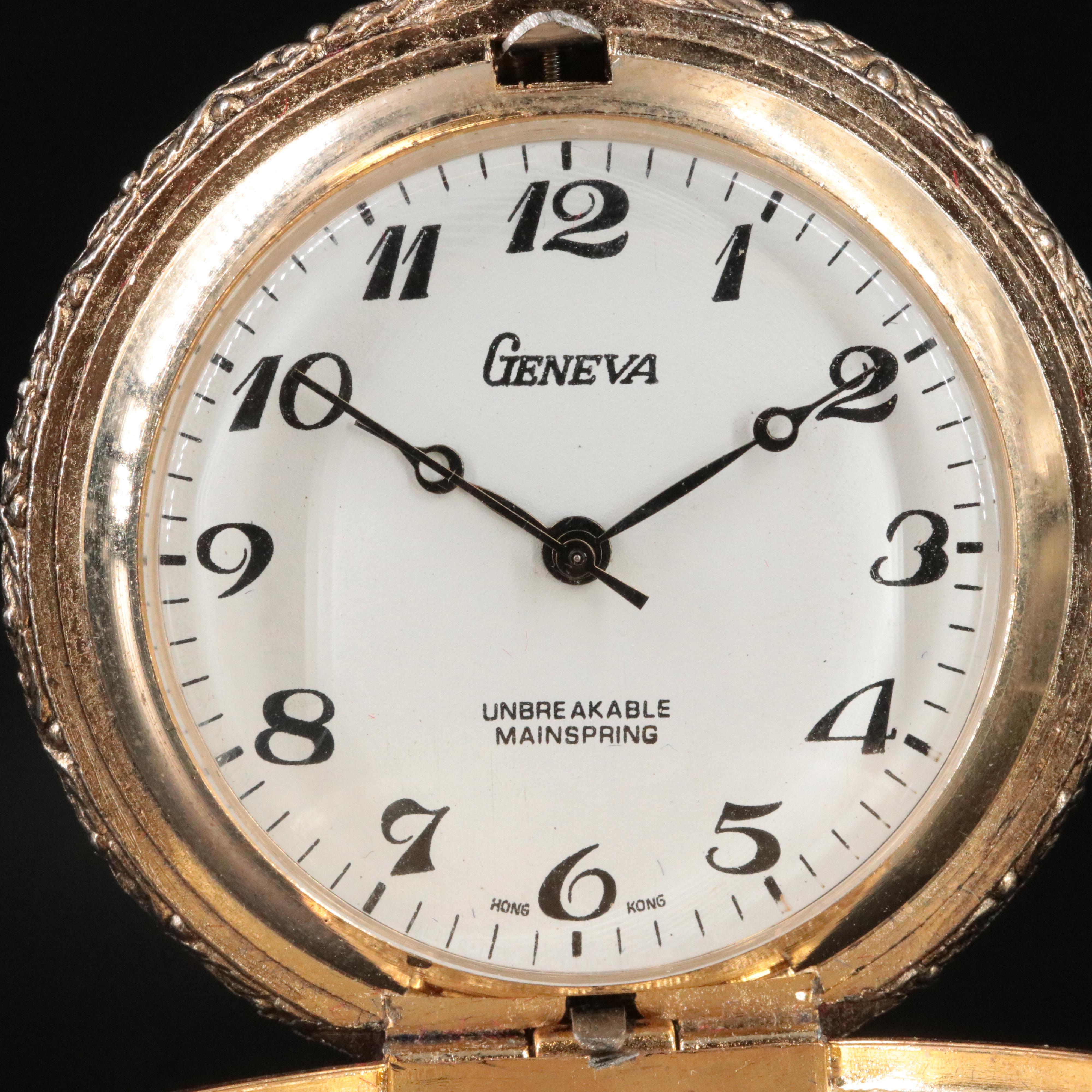 Geneva Unbreakable Mainspring Pocket Watch