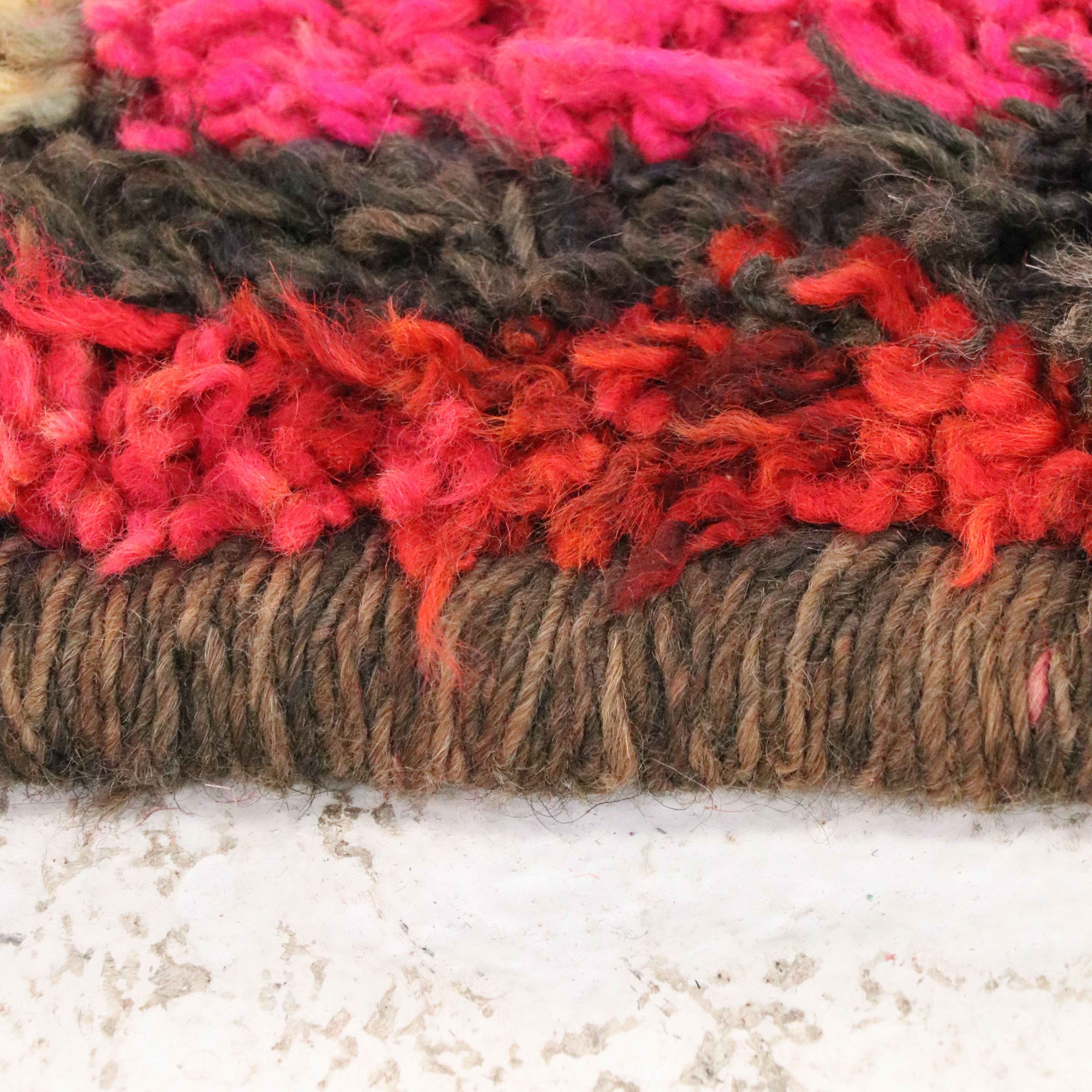 2'9 x 10'6 Hand-Knotted Moroccan Berber Carpet Runner Long Rug