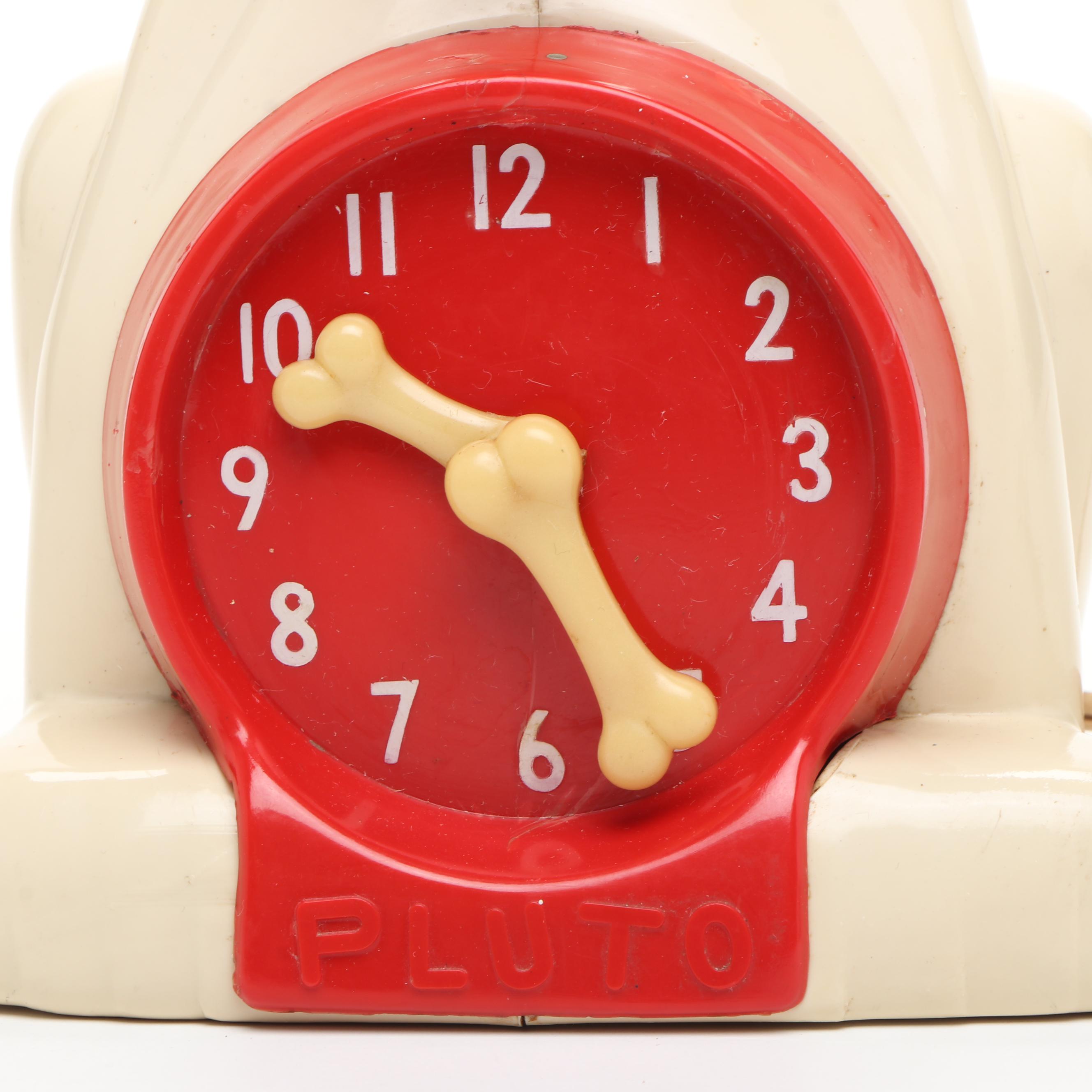 Allied Mfg. Company Plastic Pluto Electric Clock, Mid-20th Century