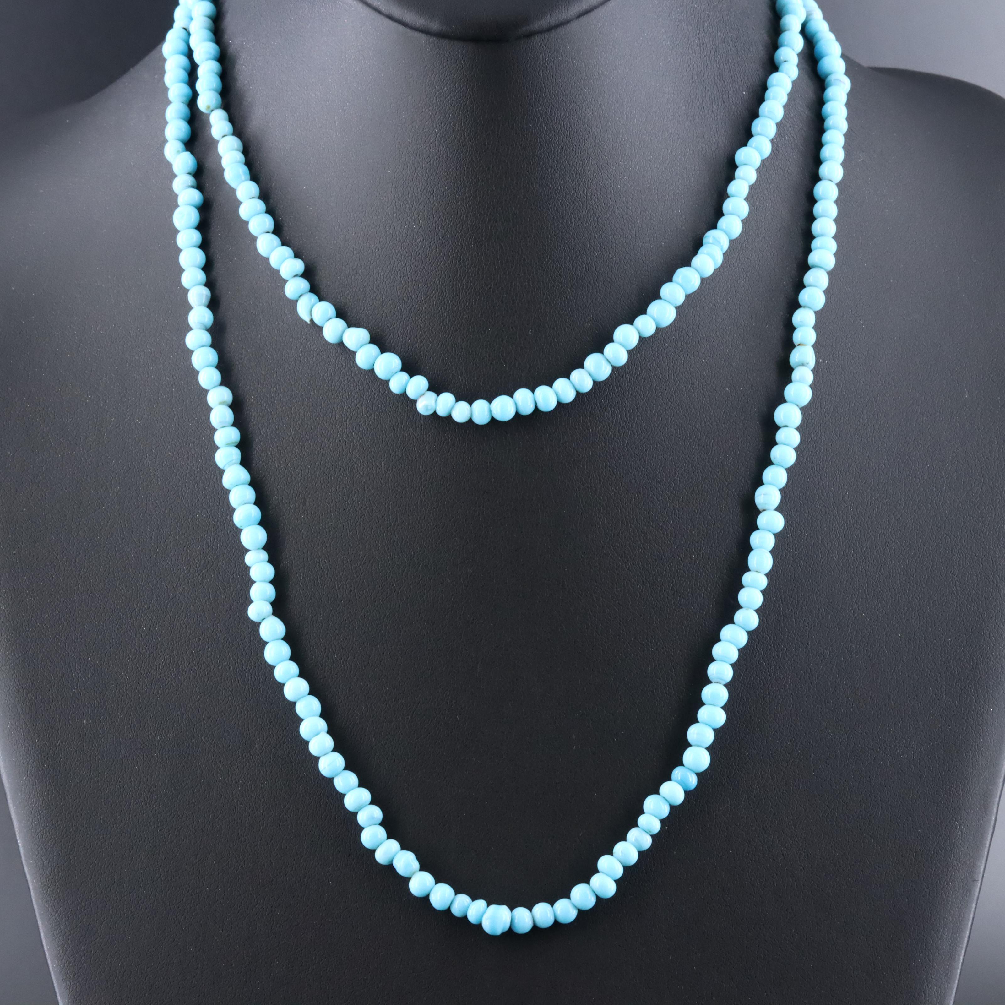 Vintage Glass Bead Endless Necklace