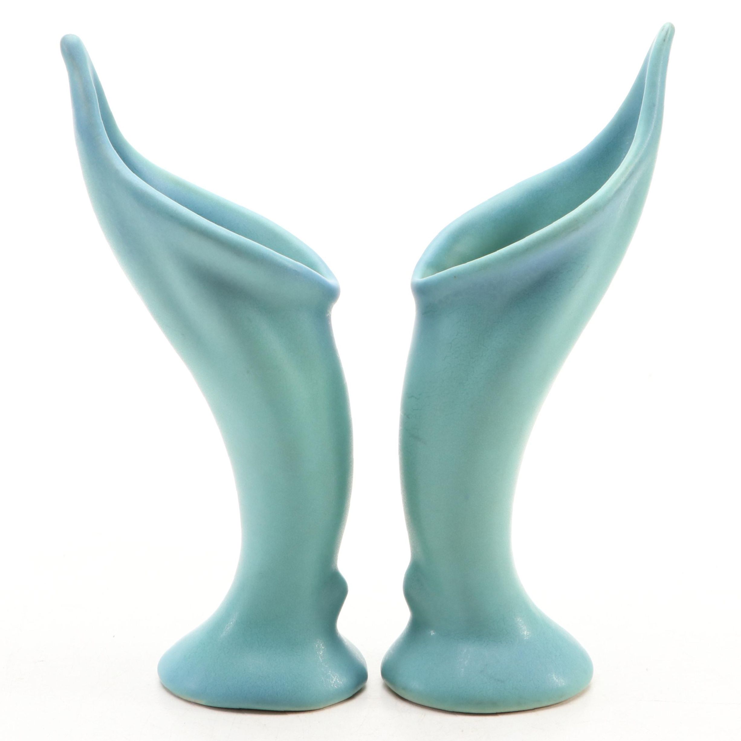 Van Briggle Pottery Calla Lily Ceramic Bud Vases