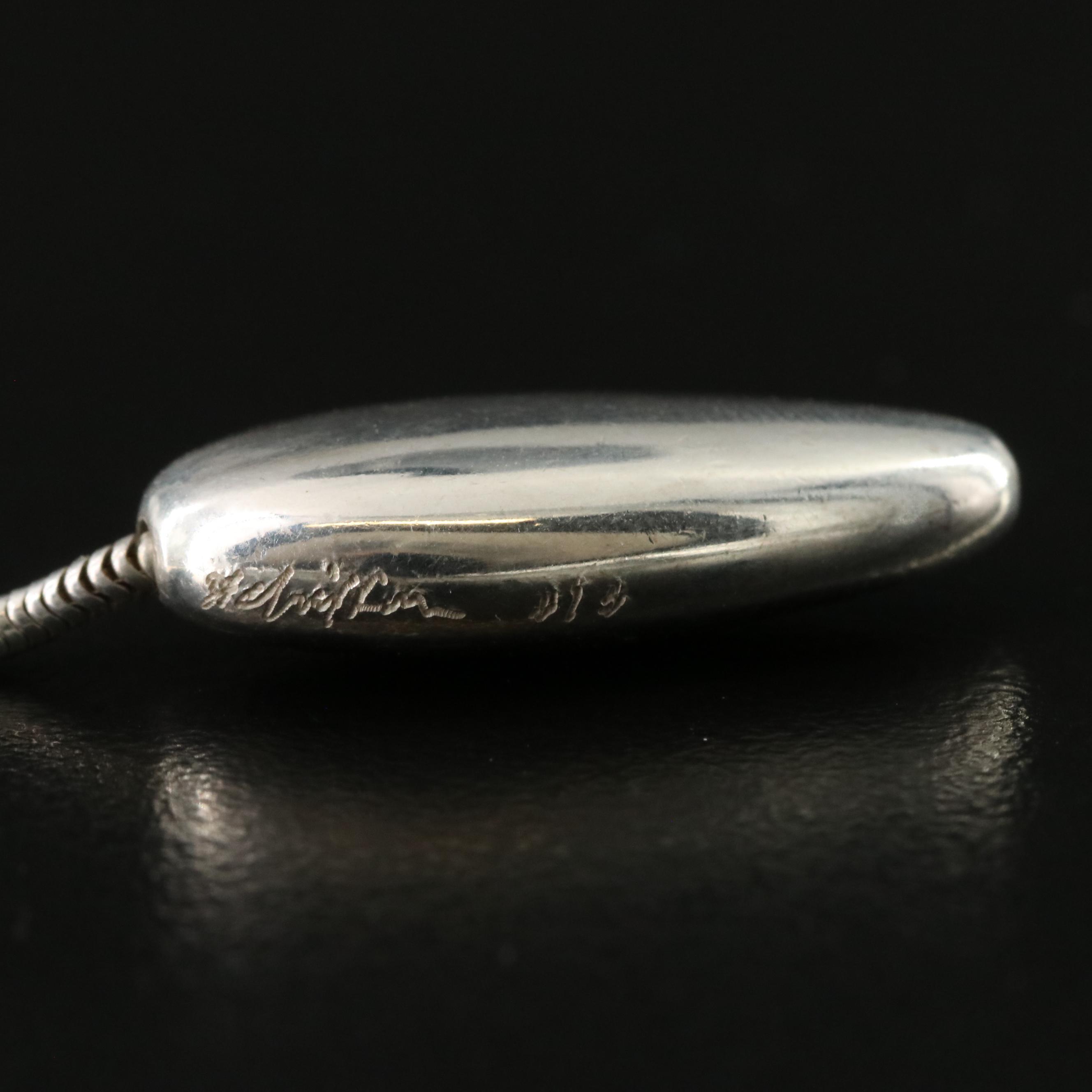 Sterling Pendulum Lariat Necklace