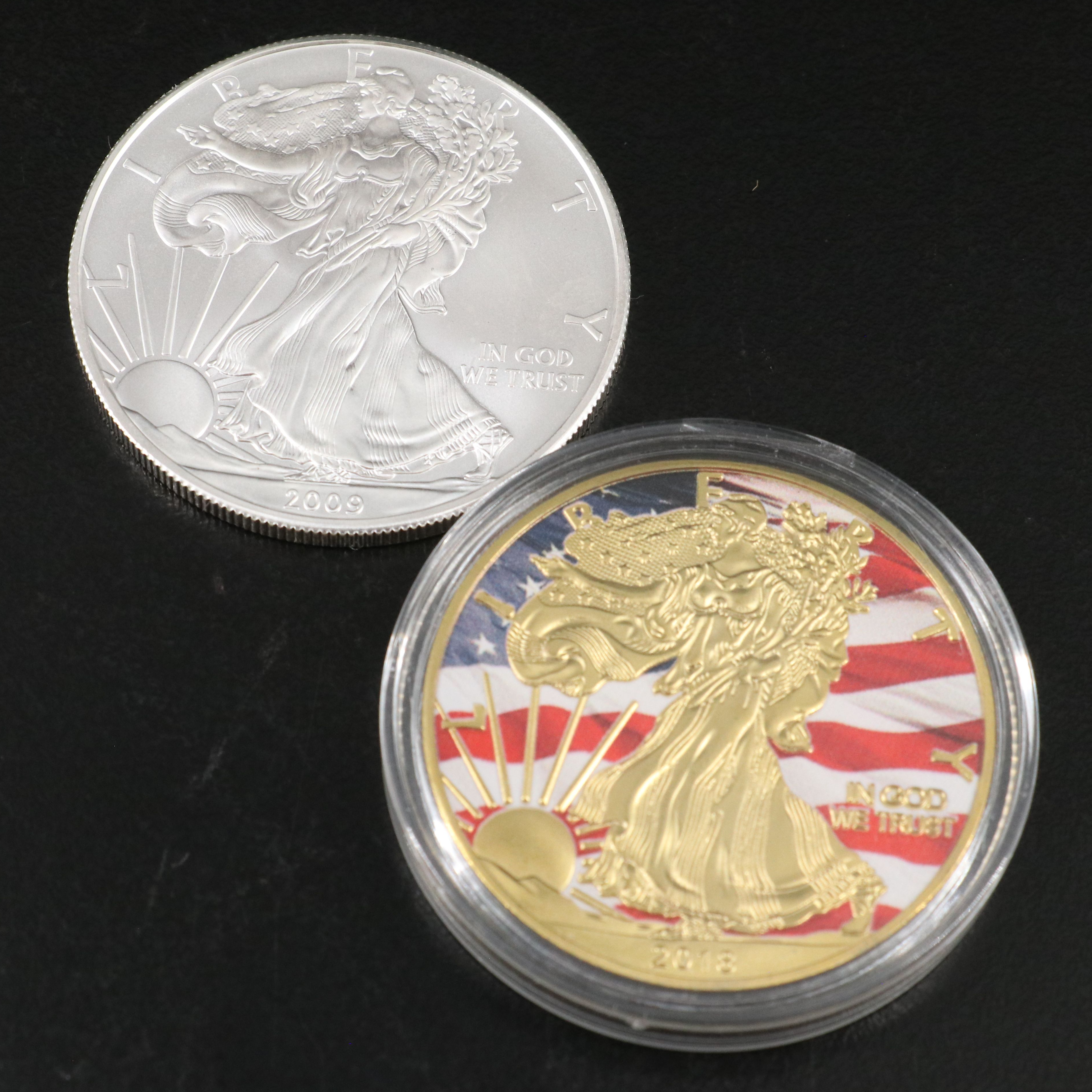 1995 Vatican City 500-Lire Commemorative Silver Coin, and Silver Rounds