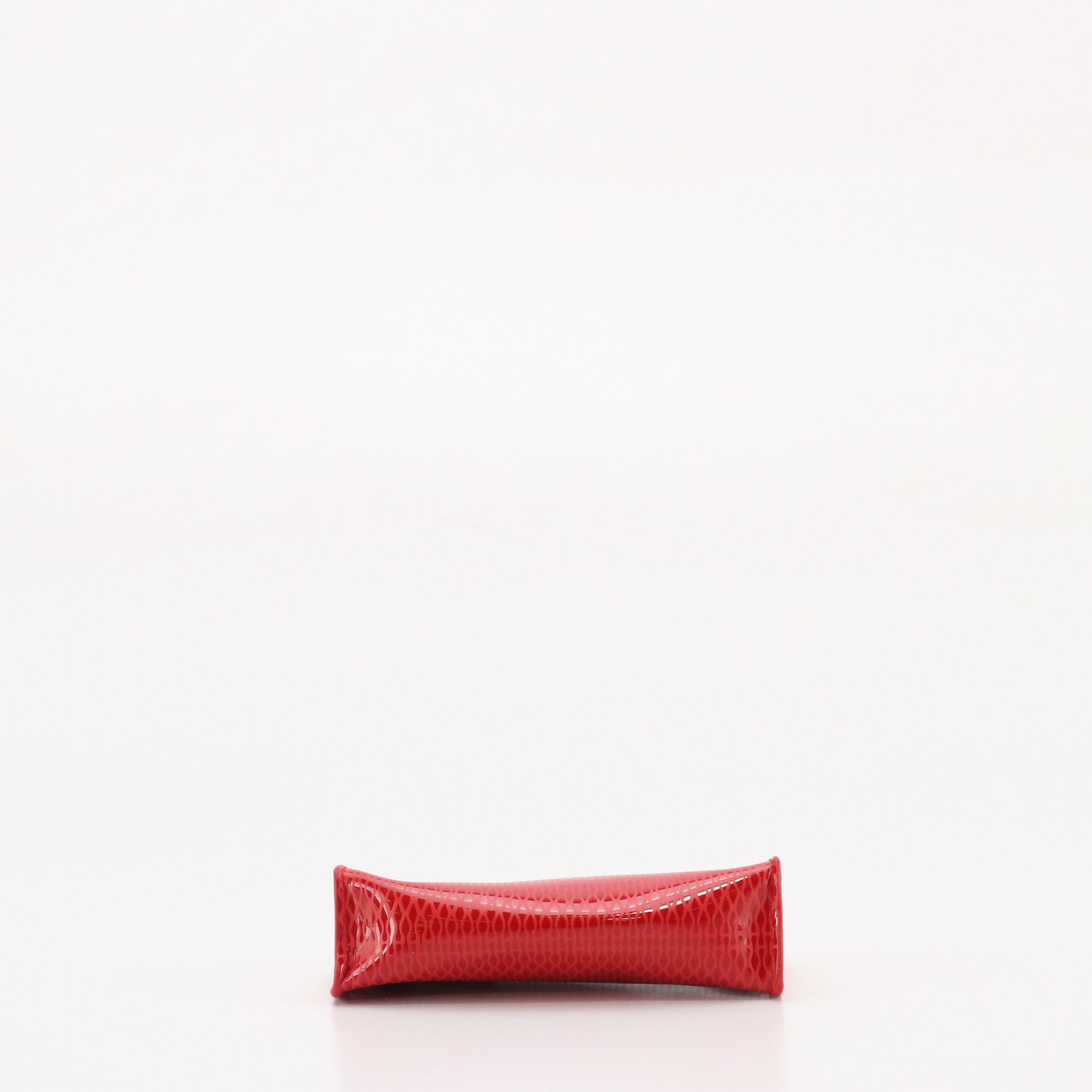 Christian Louboutin Beauty Promotional Lipstick Zip Pouch in Red Faux Leather