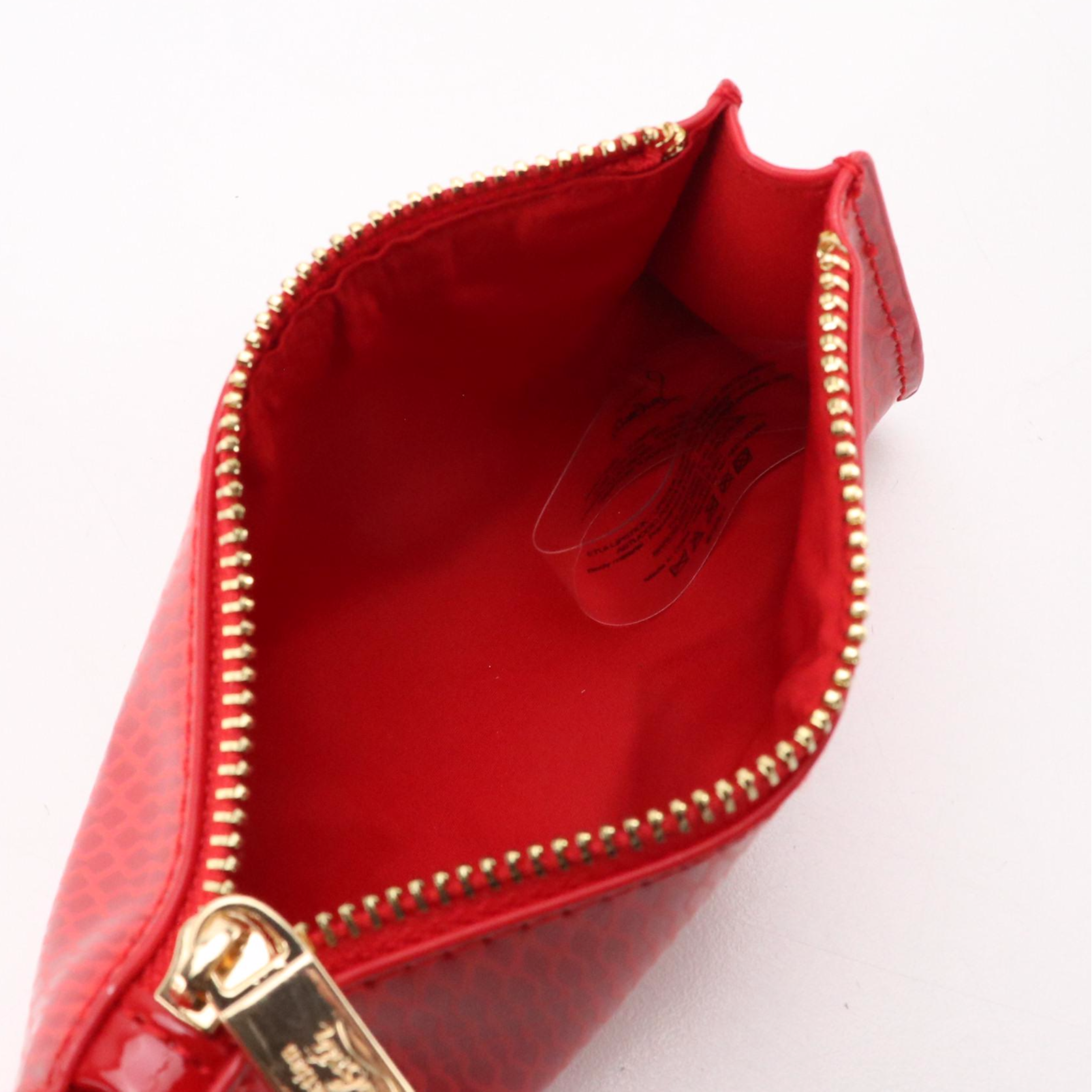 Christian Louboutin Beauty Promotional Lipstick Zip Pouch in Red Faux Leather
