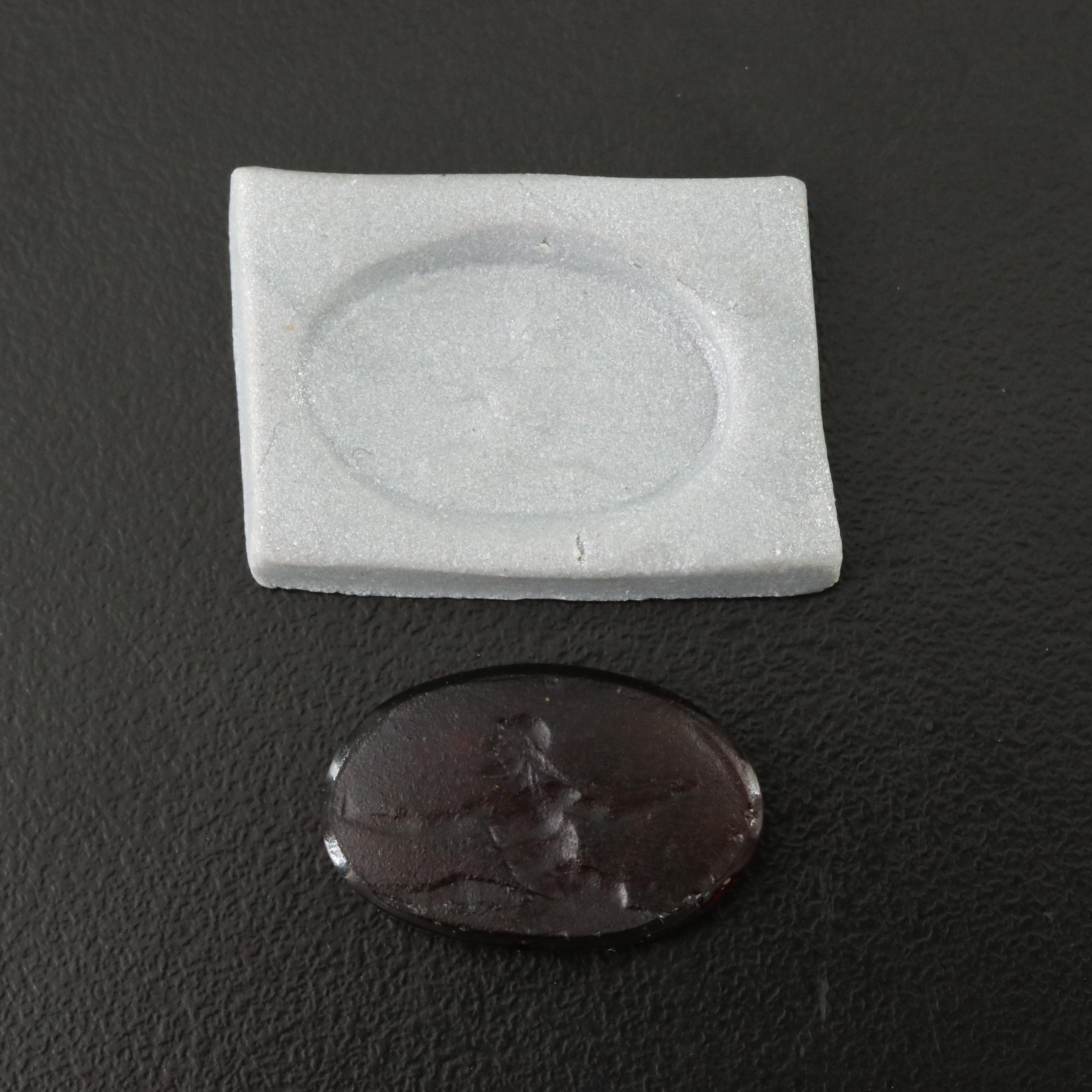 Grand Tour Style Glass Seal Depicting a Satyr