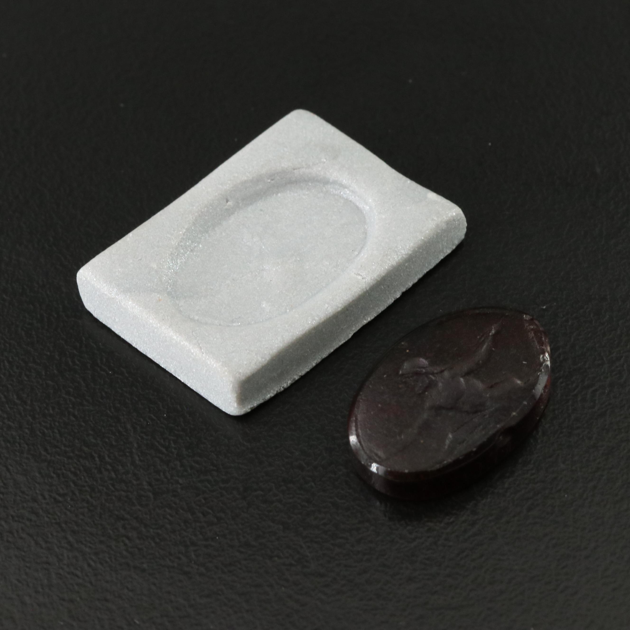 Grand Tour Style Glass Seal Depicting a Satyr