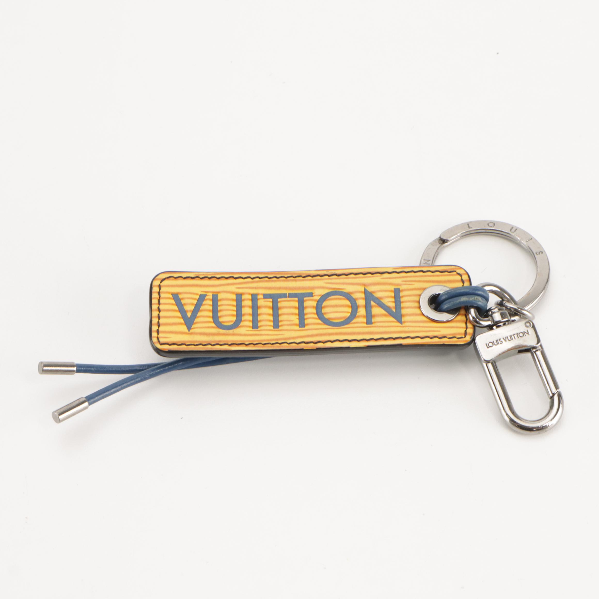 Louis Vuitton Key Ring/Bag Charm in Blue/Yellow Epi Leather