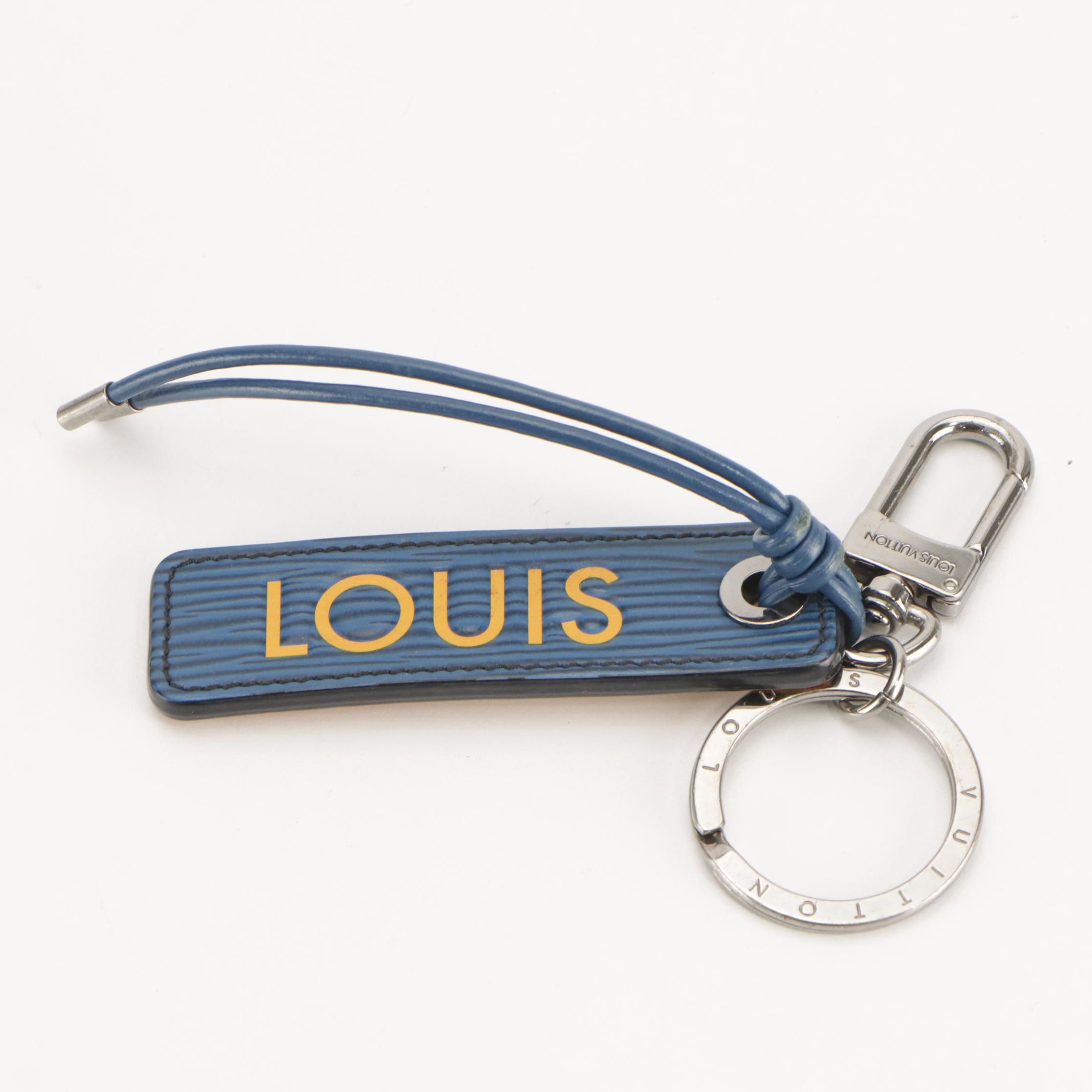 Louis Vuitton Key Ring/Bag Charm in Blue/Yellow Epi Leather