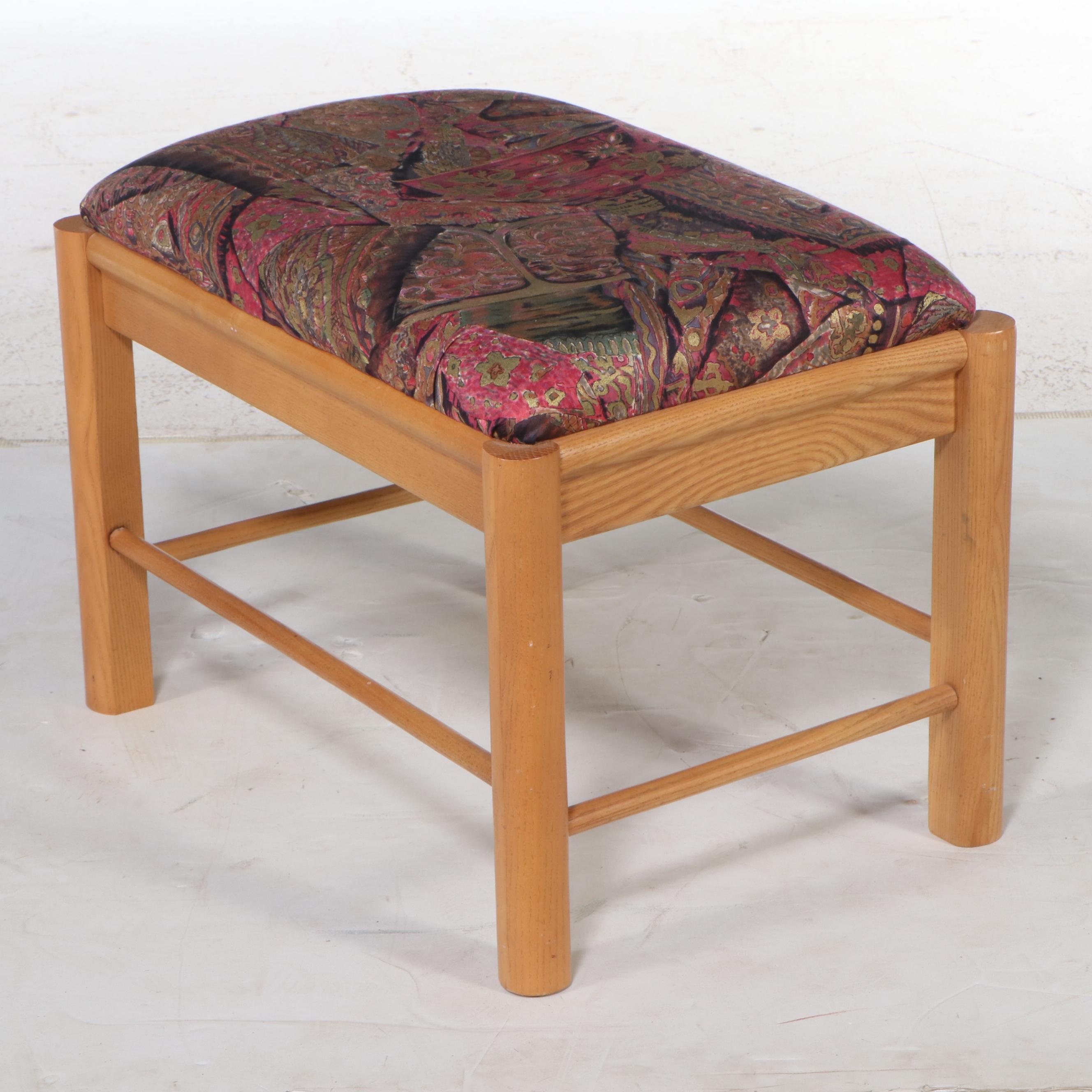 Thomasville Furniture Paisley Upholstered Footstool