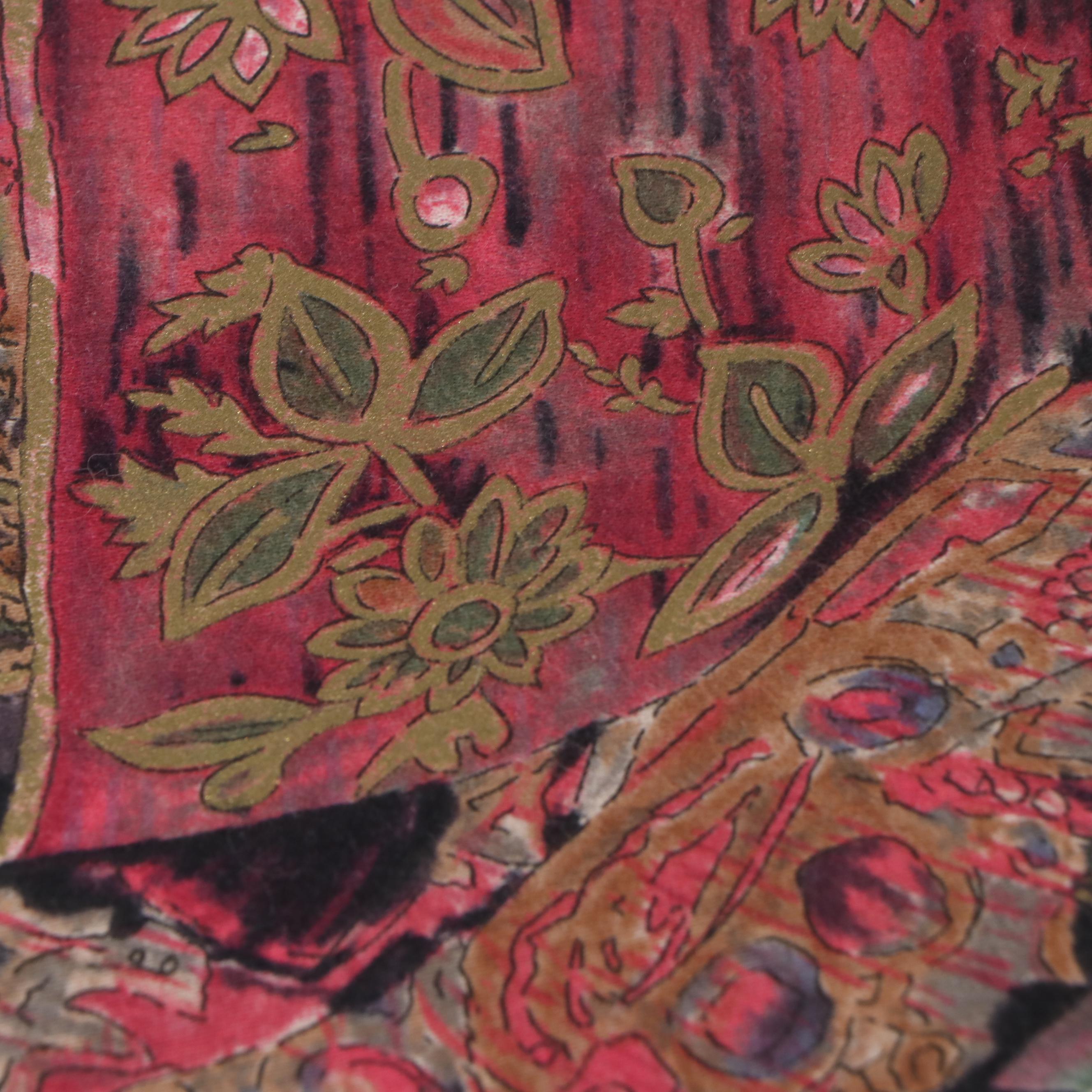 Thomasville Furniture Paisley Upholstered Footstool