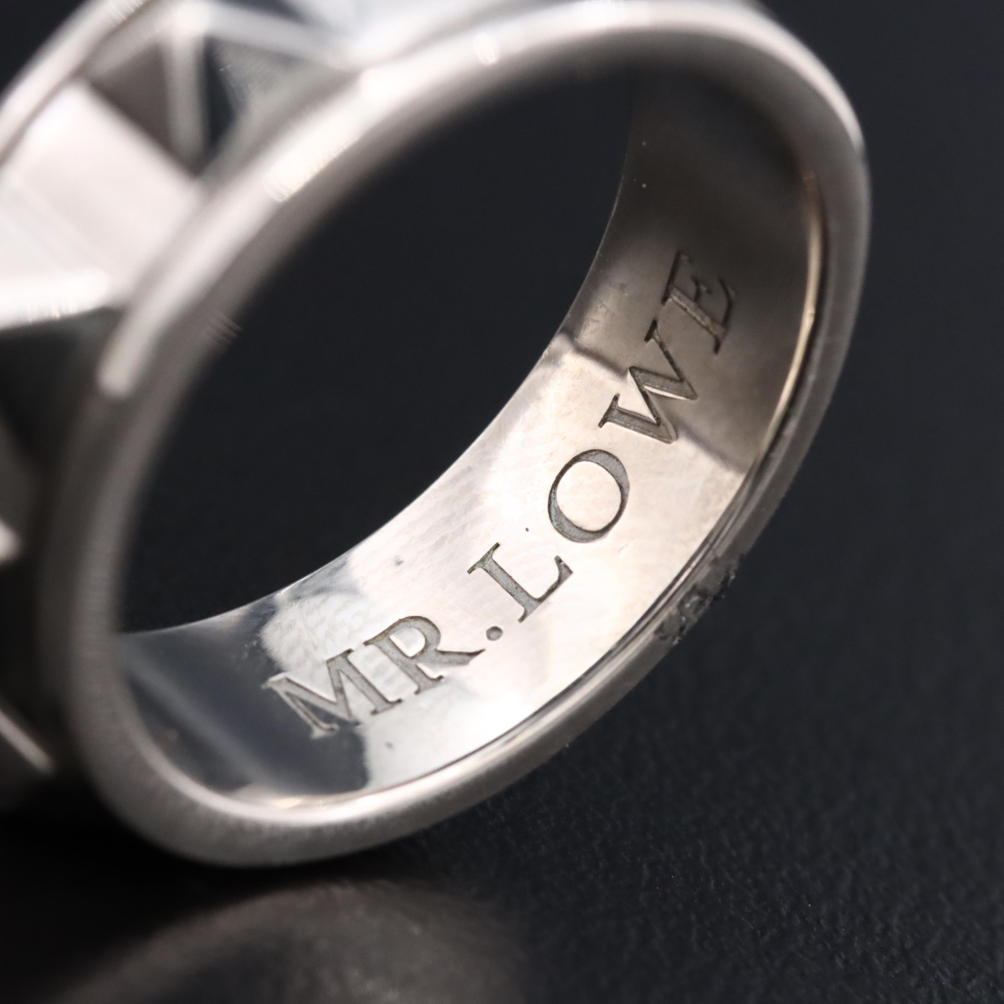 Sheryl Lowe "Mr. Lowe" Sterling Bossed Ring