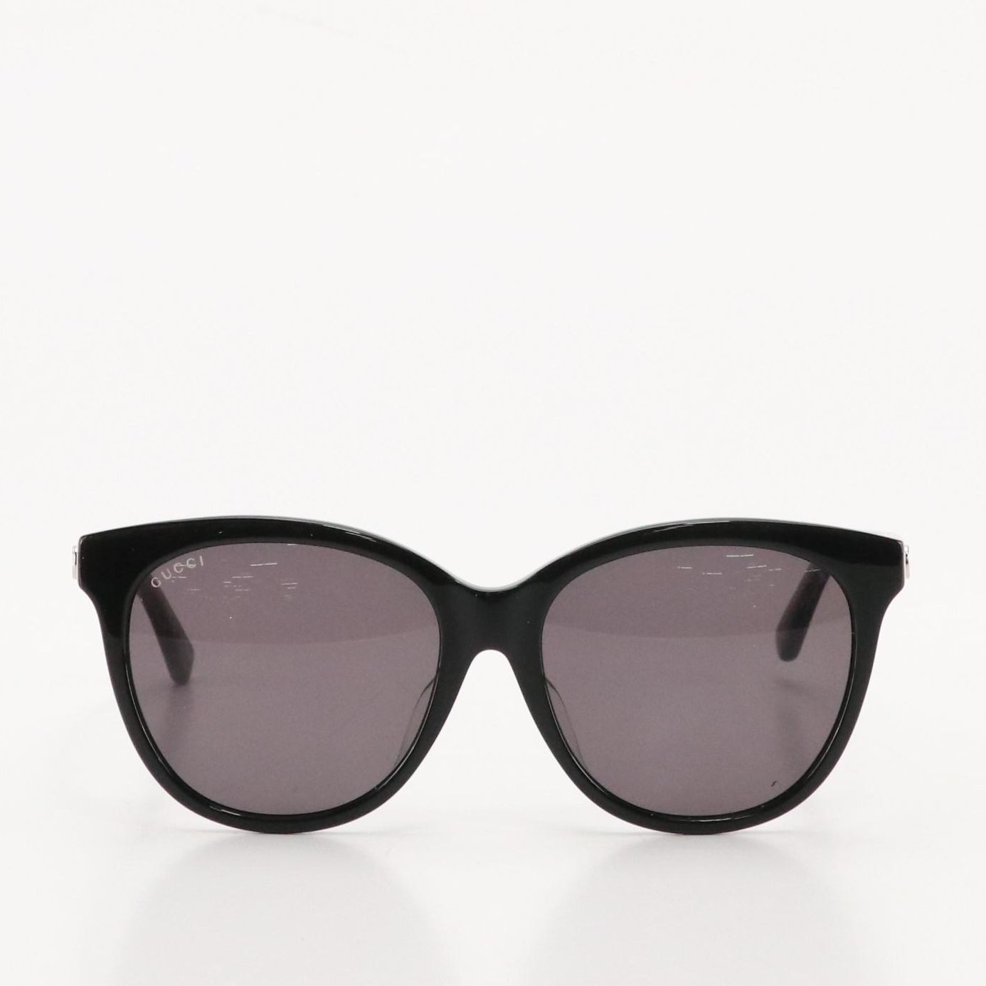 Gucci GG0081SK Black Round Cat Eye Framed Sunglasses