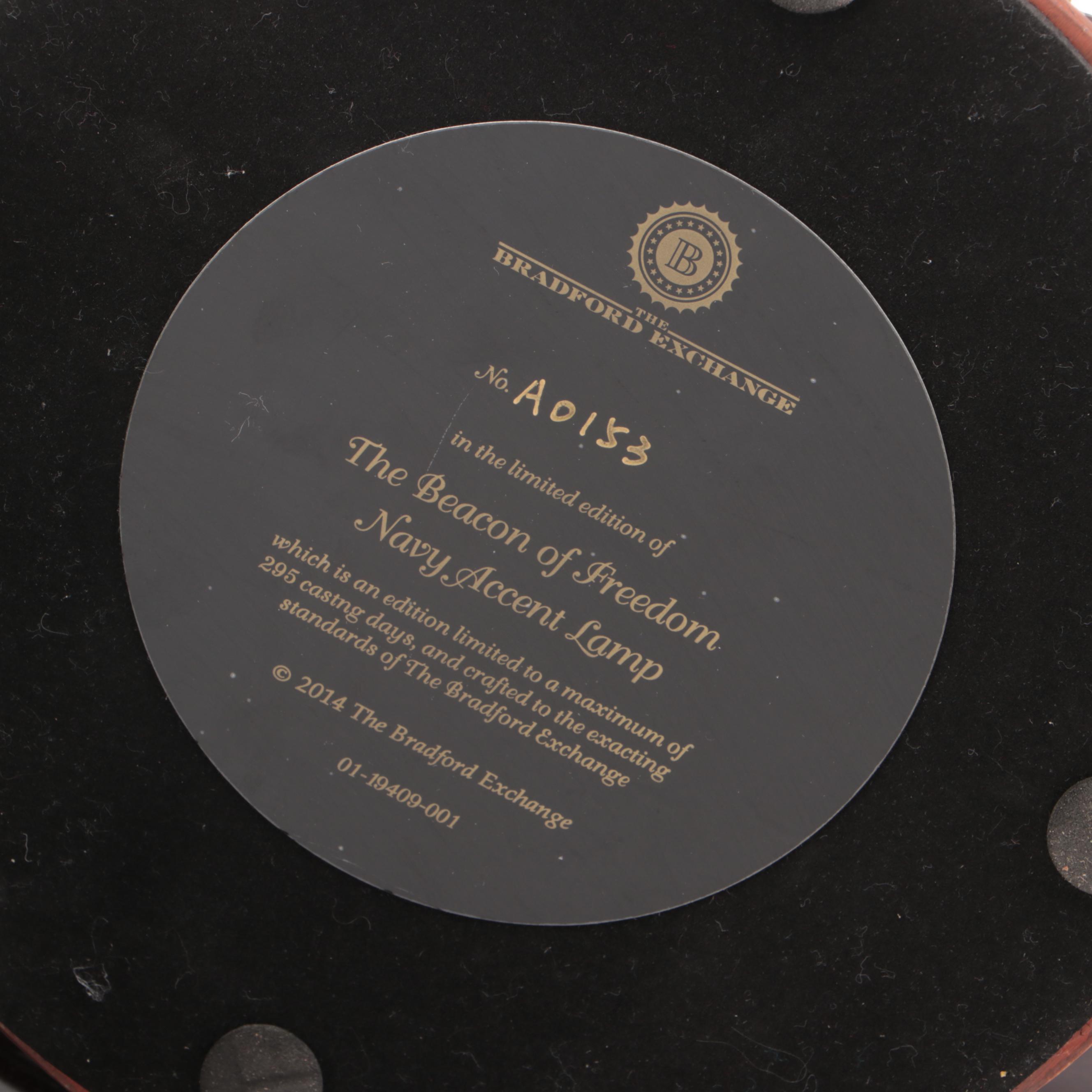 "The Beacon of Freedom" Navy Table Lamp and Wooden Flag Presentation Box