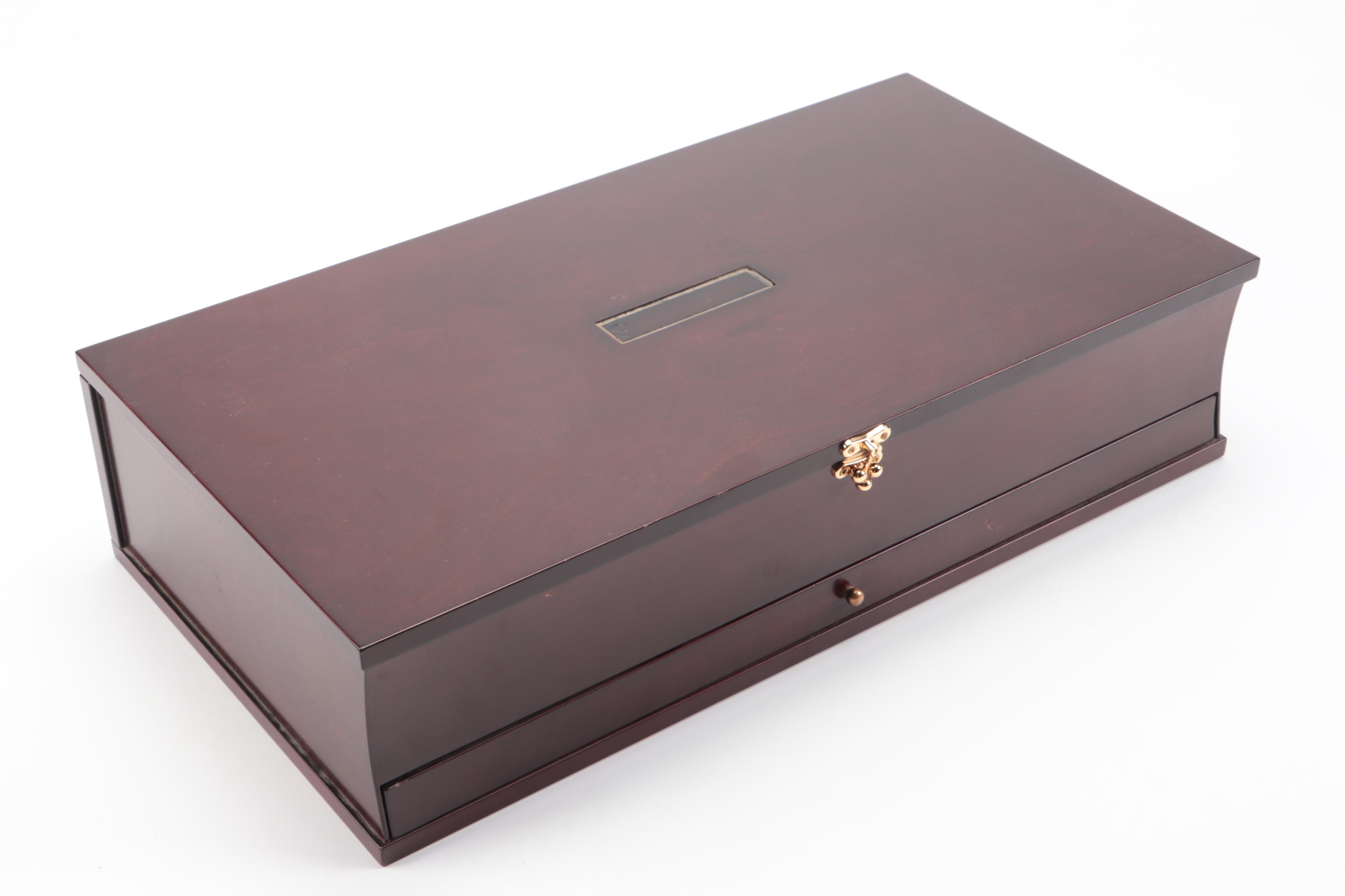 "The Beacon of Freedom" Navy Table Lamp and Wooden Flag Presentation Box