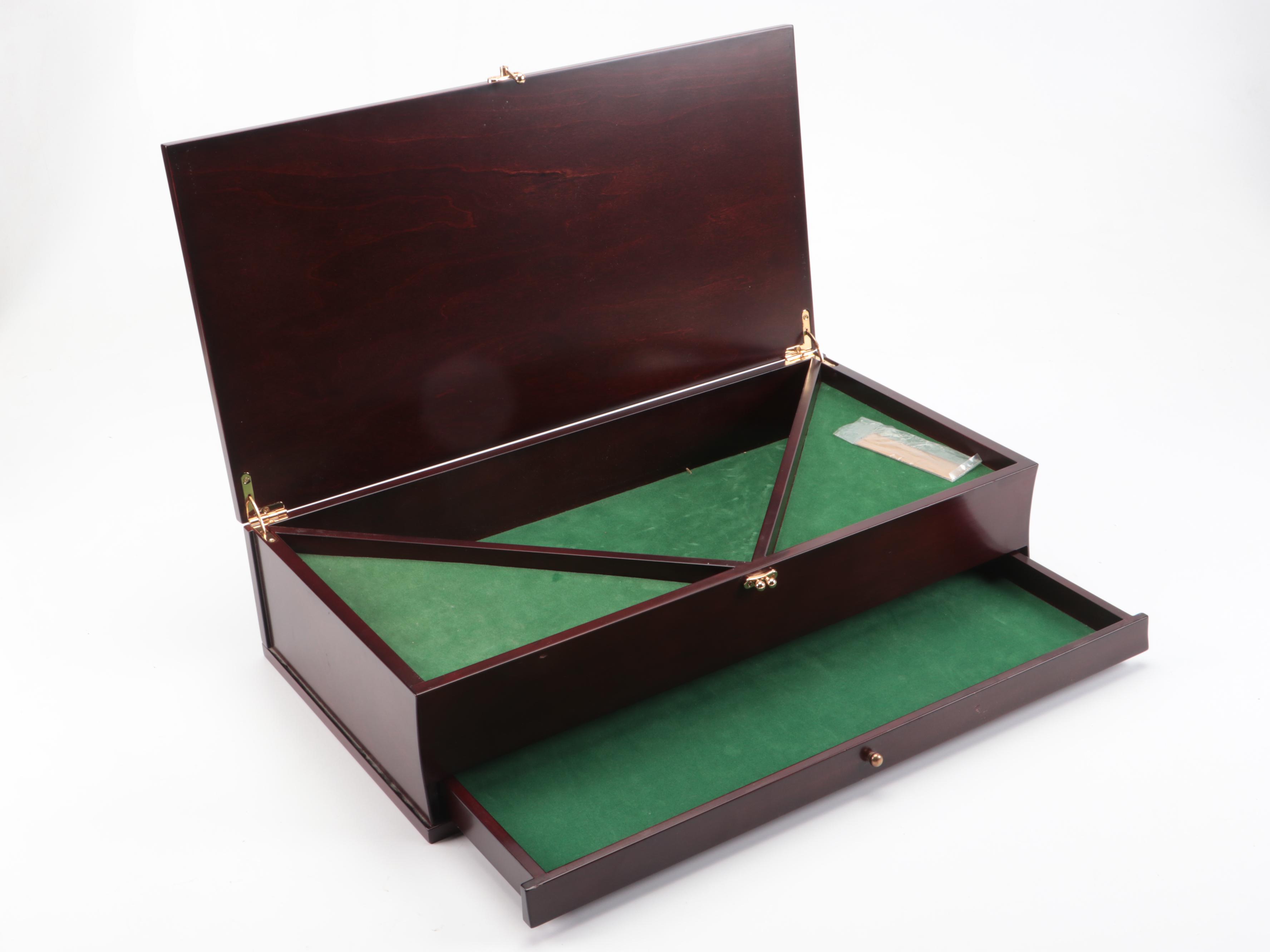 "The Beacon of Freedom" Navy Table Lamp and Wooden Flag Presentation Box