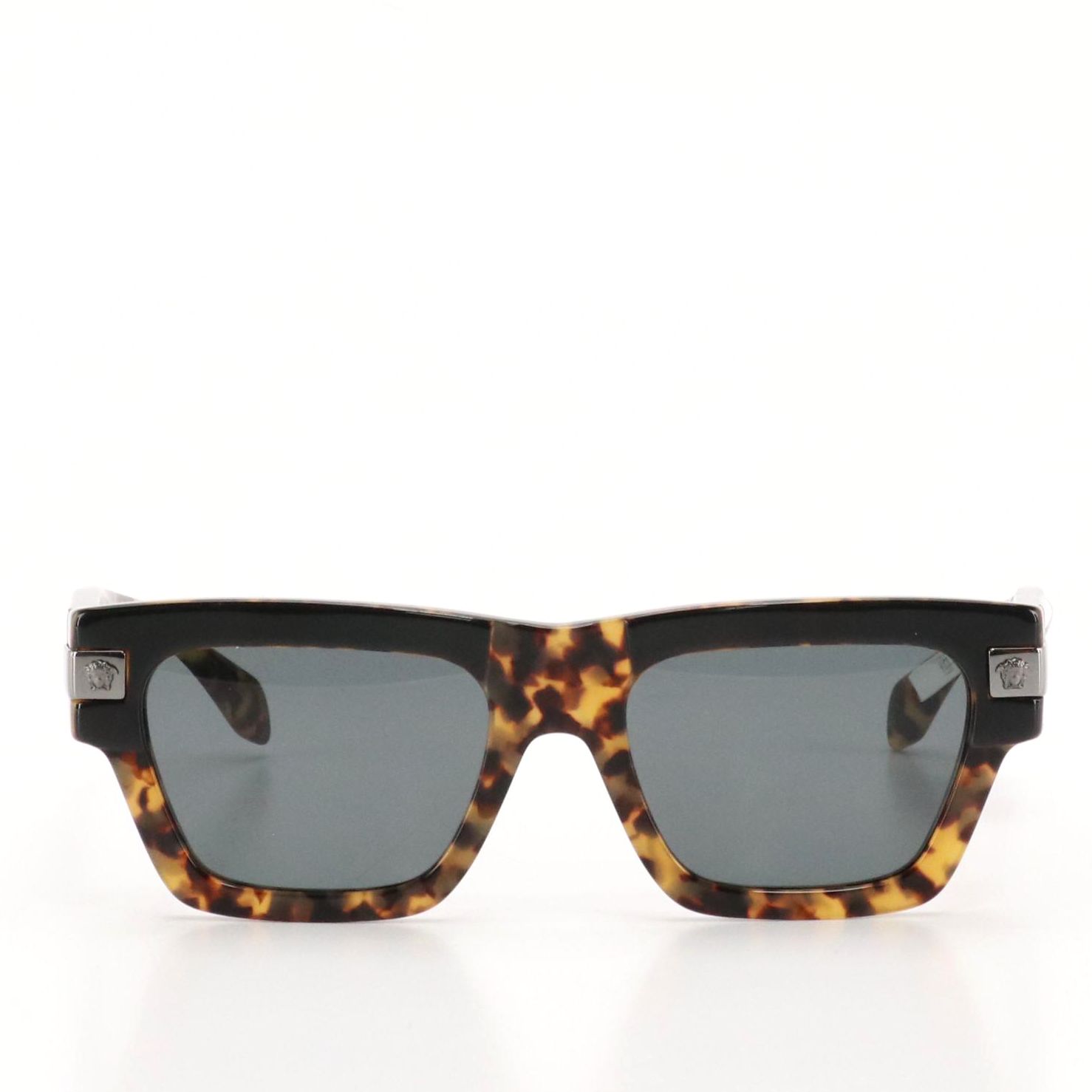 Versace Mod.4464 5456/87 Black & Brown Havana Rectangular Sunglasses, With Tag