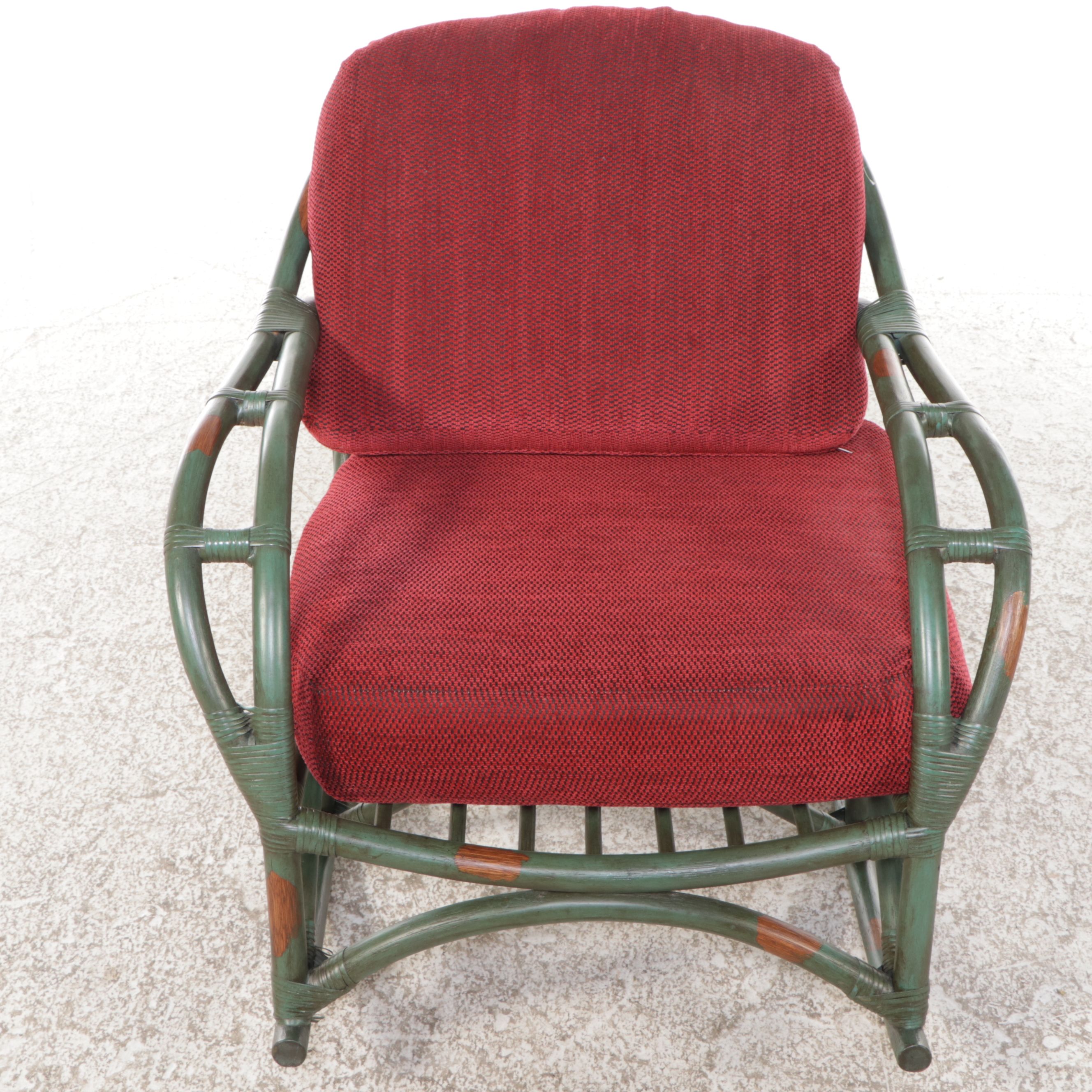 Paul Frankl Style Distressed Rocking Chair