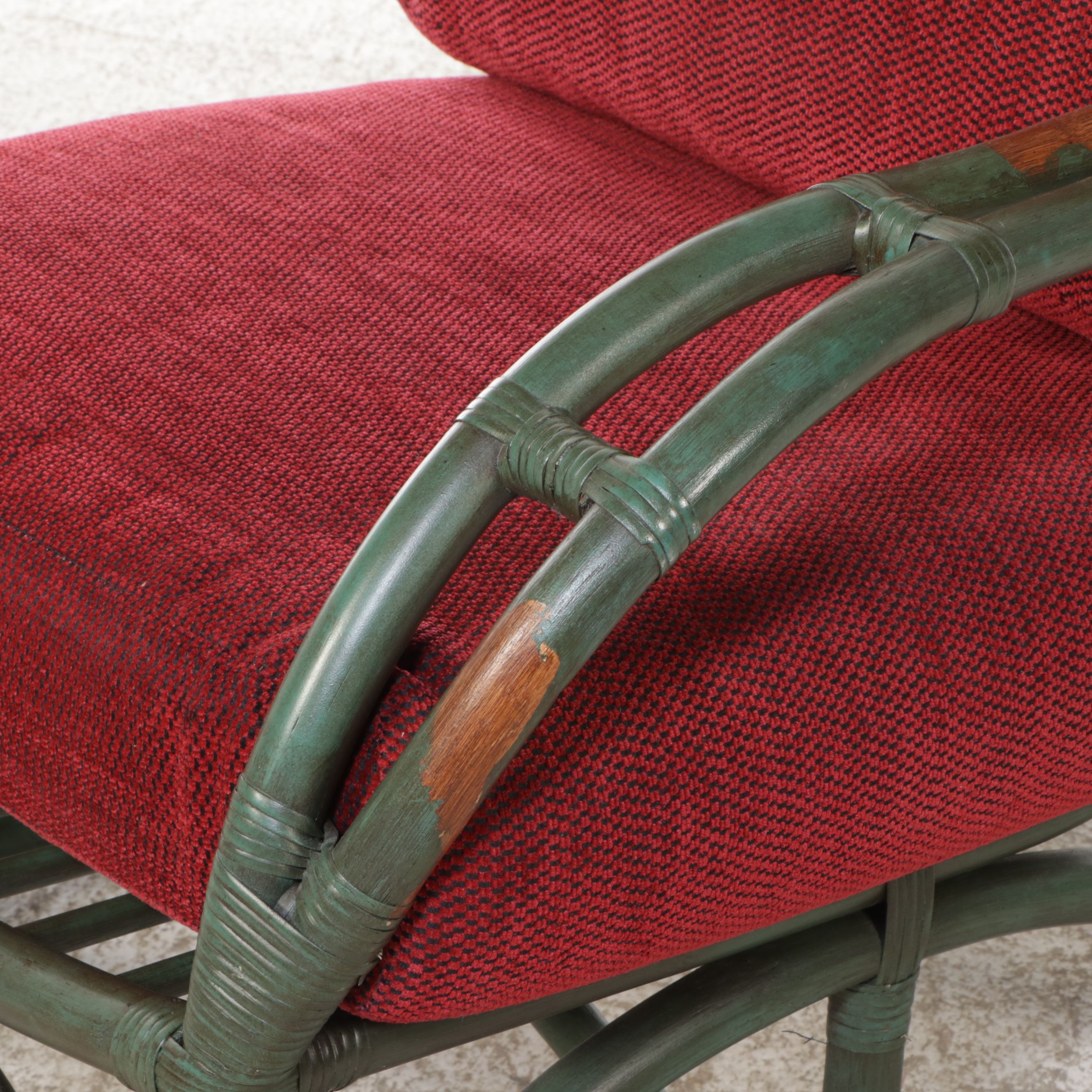 Paul Frankl Style Distressed Rocking Chair