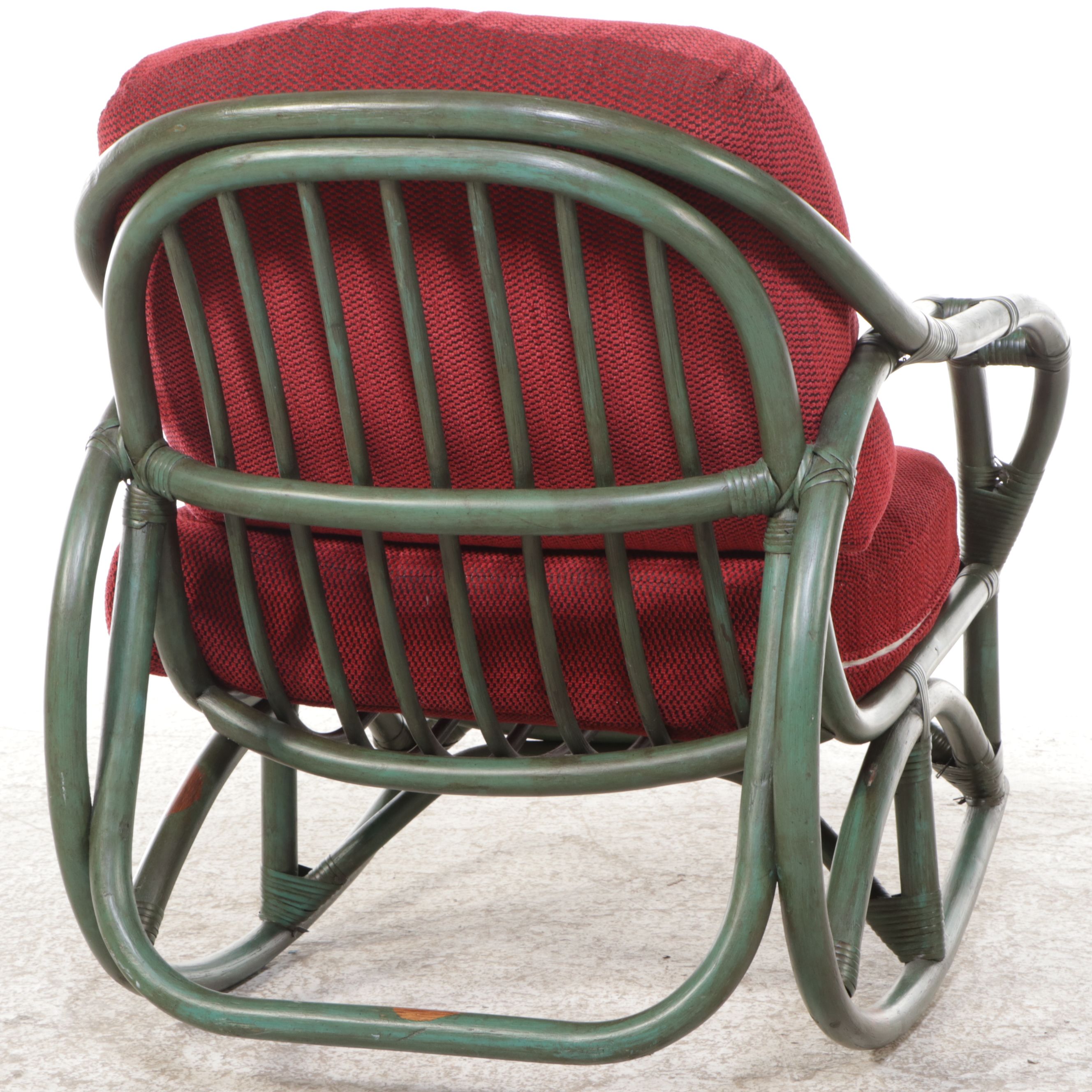 Paul Frankl Style Distressed Rocking Chair