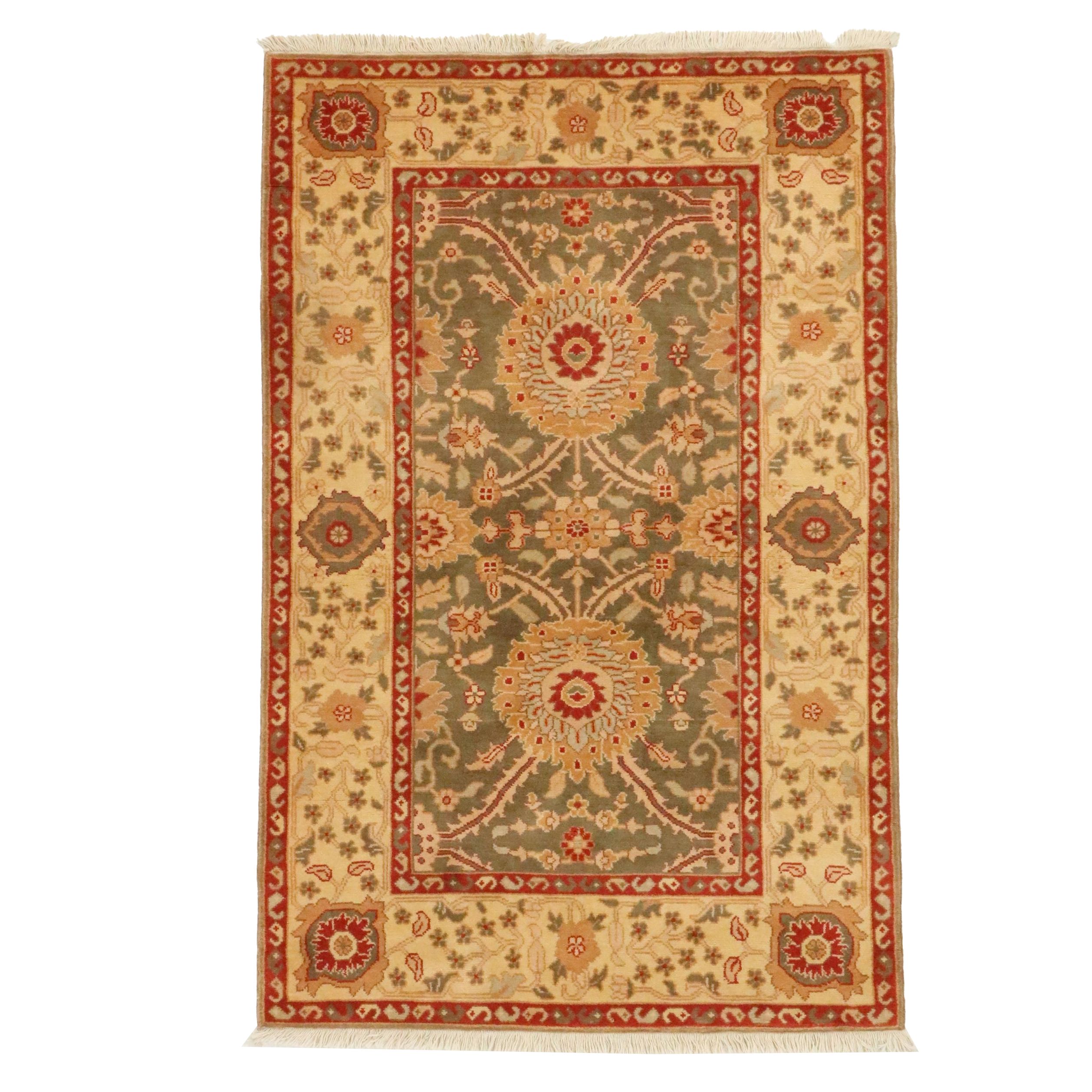 4' x 6'5 Hand-Knotted Tibetan Peshawar Style Area Rug