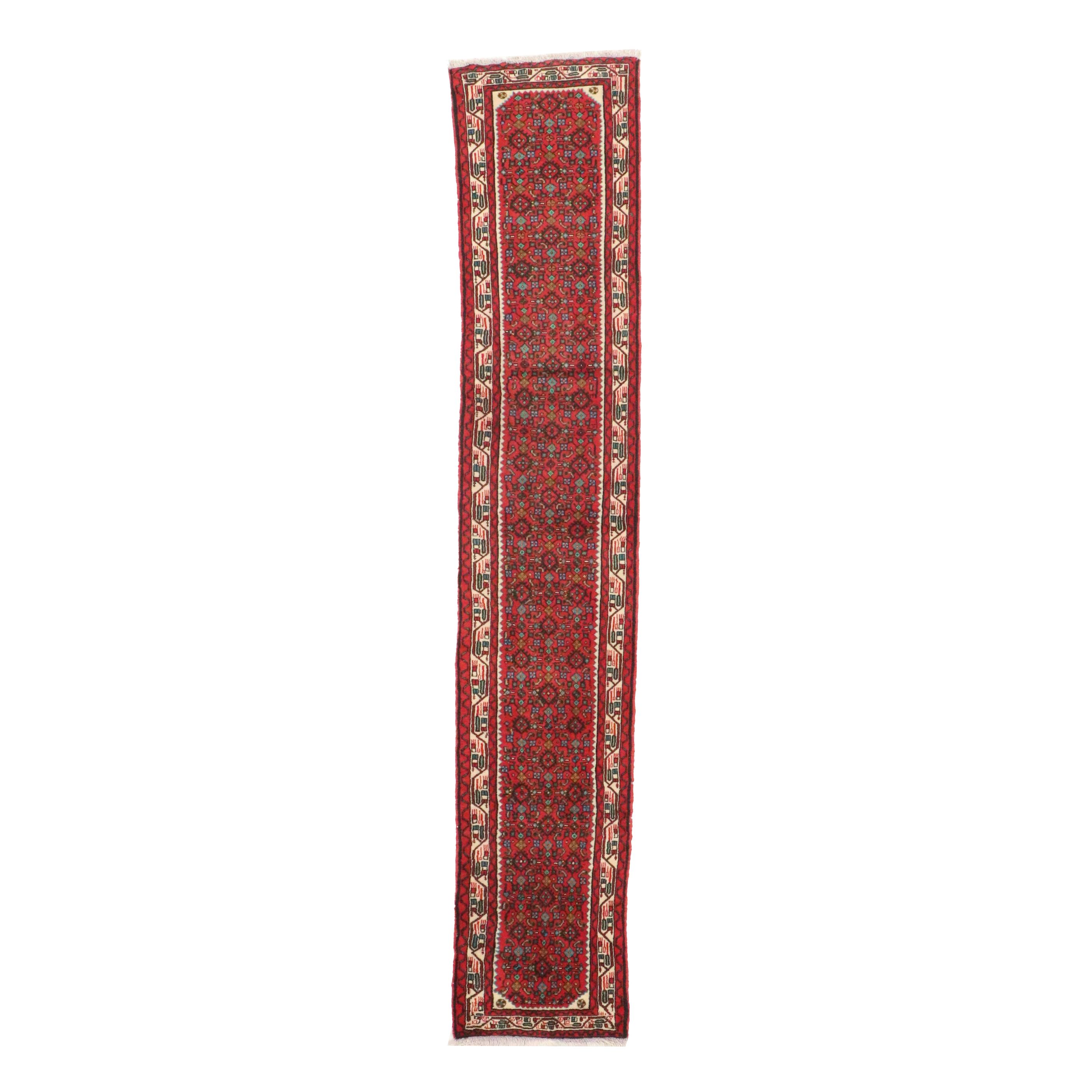 2'5 x 12'7 Hand-Knotted Persian Veramin Carpet Runner