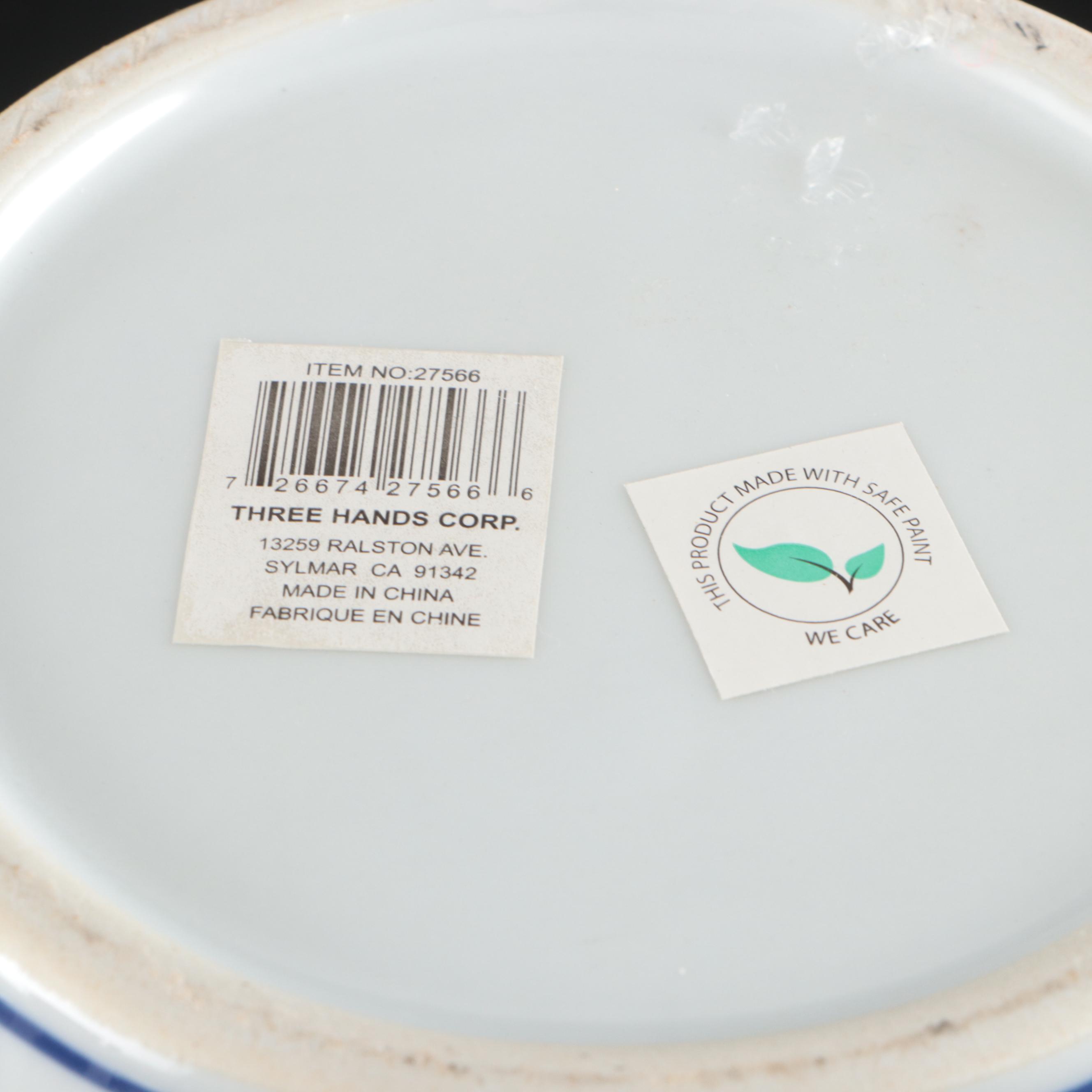 Chinese Blue and White Porcelain Jars and Lidded Pedestal Bowl