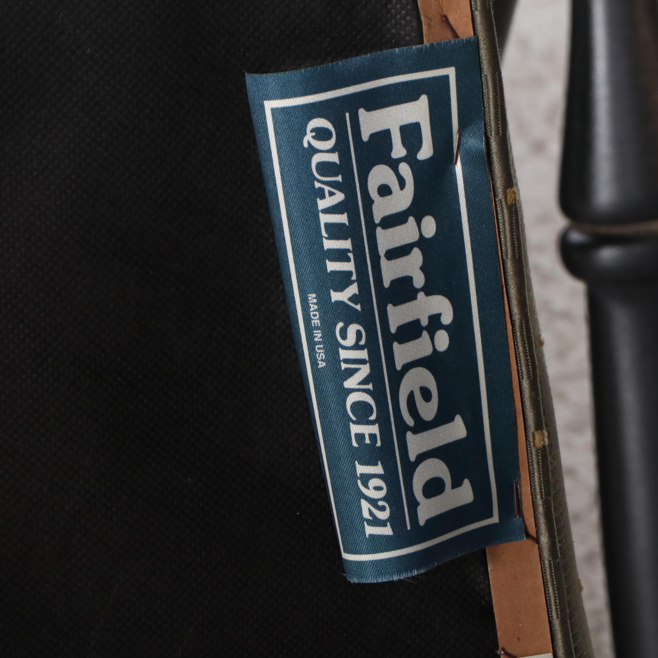 Pair of Fairfield Ebonized Wood Armchairs