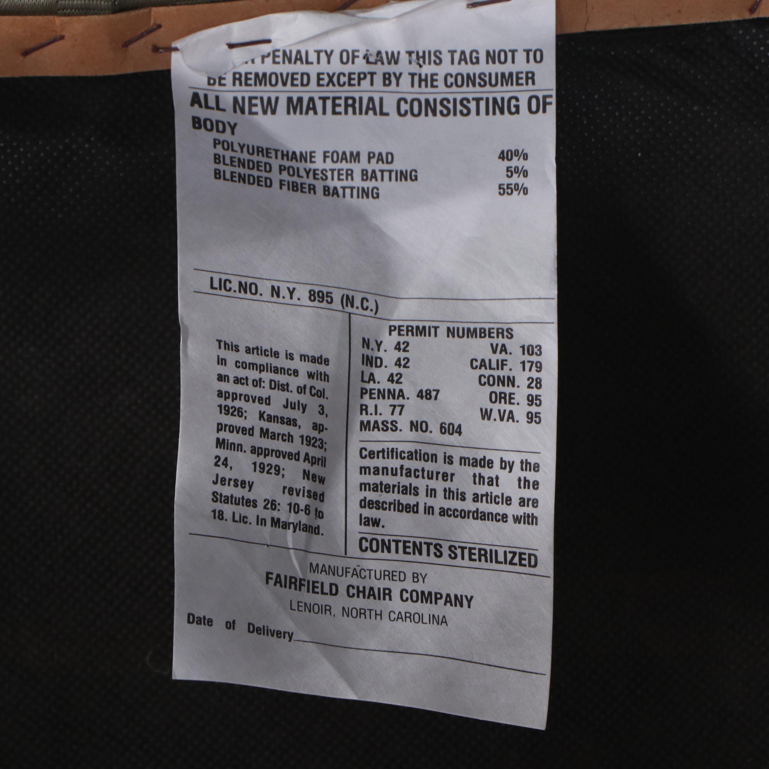 Pair of Fairfield Ebonized Wood Armchairs