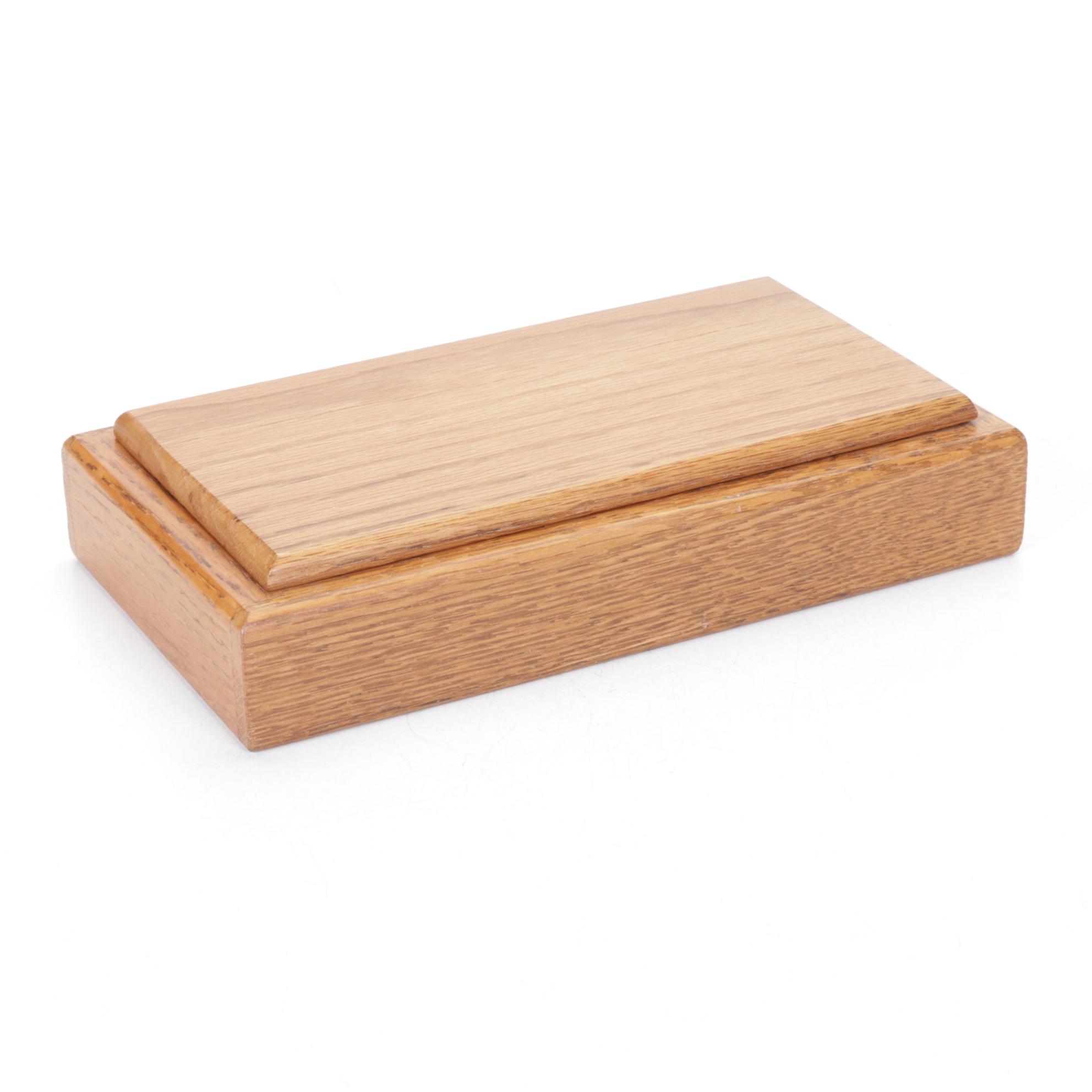 Hand Crafted Wooden Box, Snack Plate, and Napkin Holder