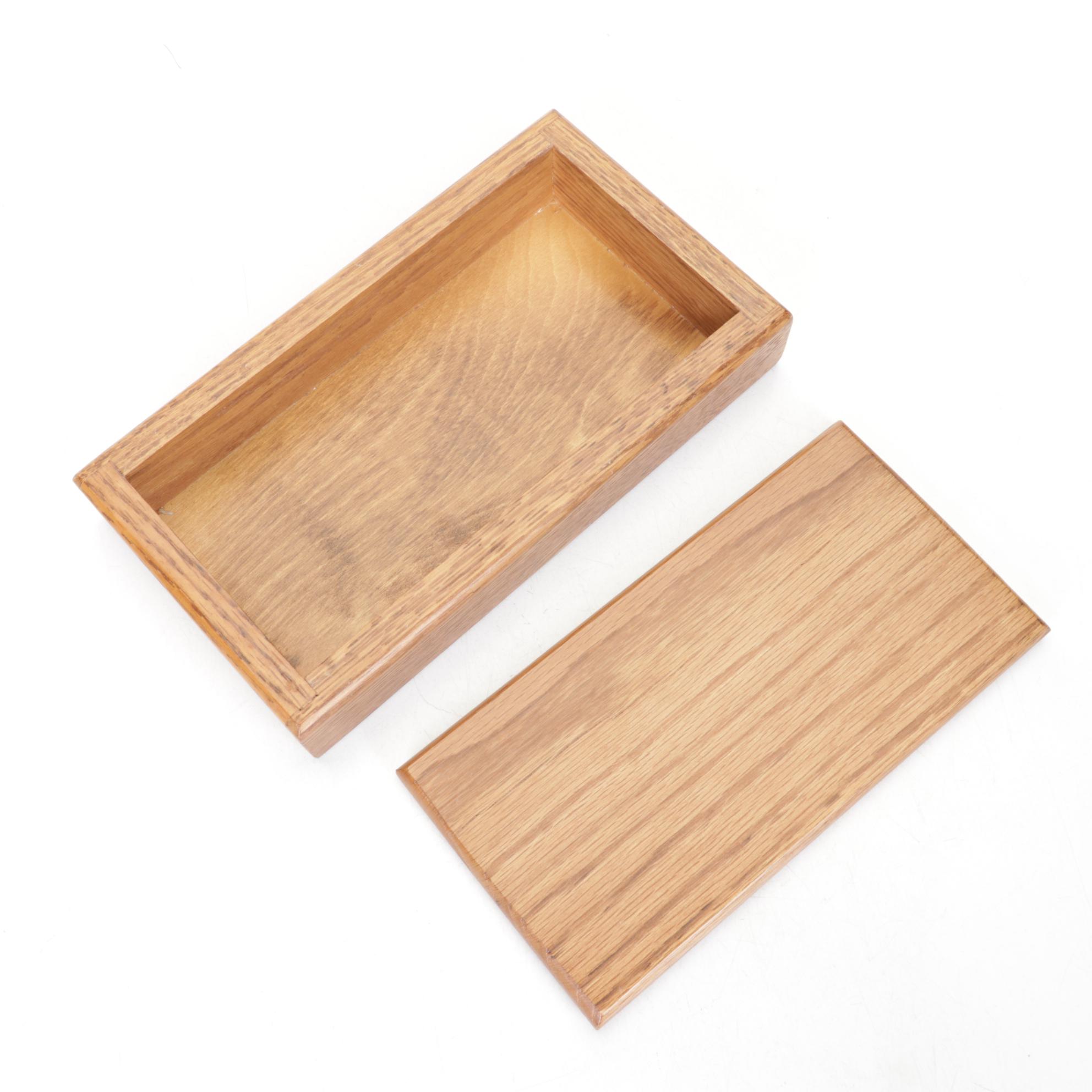 Hand Crafted Wooden Box, Snack Plate, and Napkin Holder