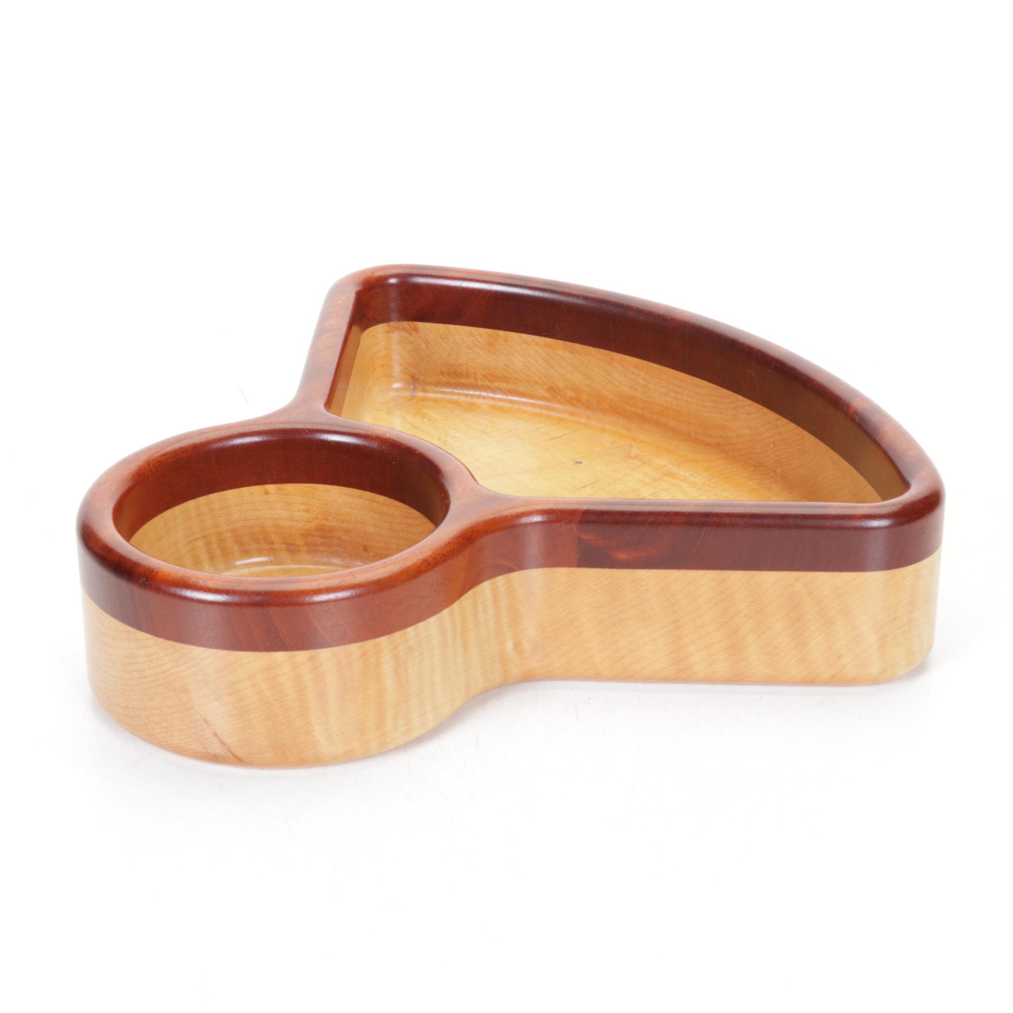 Hand Crafted Wooden Box, Snack Plate, and Napkin Holder