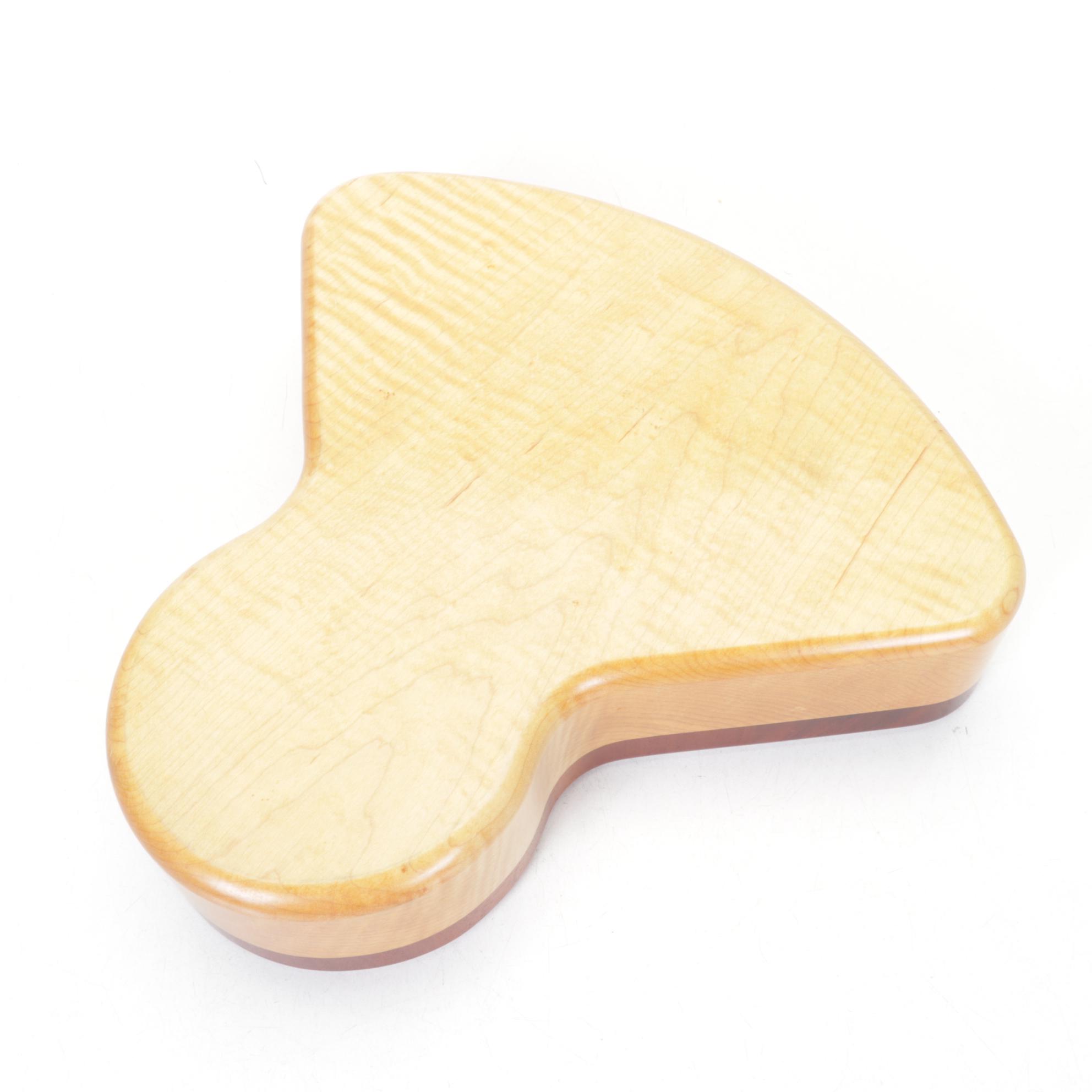 Hand Crafted Wooden Box, Snack Plate, and Napkin Holder