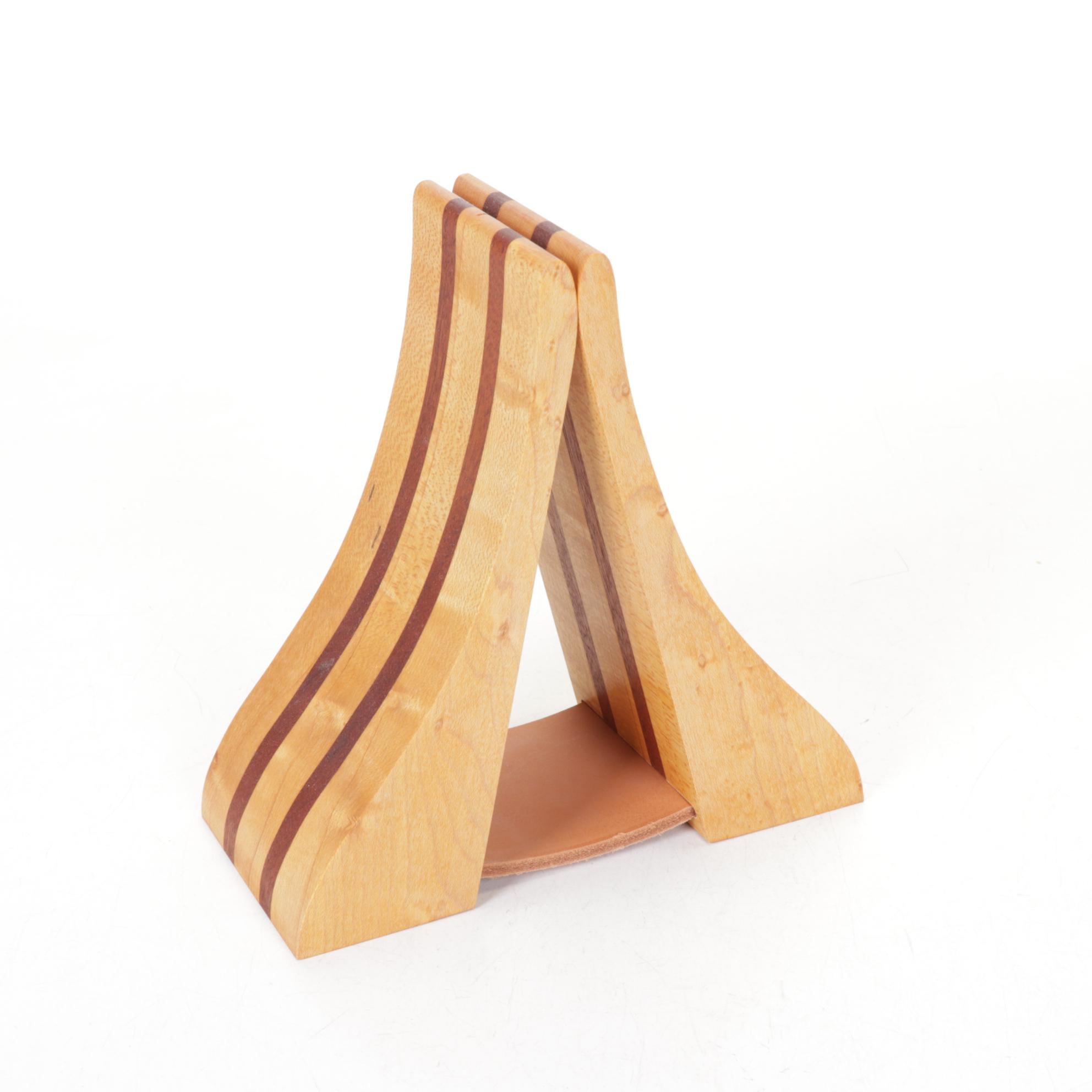 Hand Crafted Wooden Box, Snack Plate, and Napkin Holder