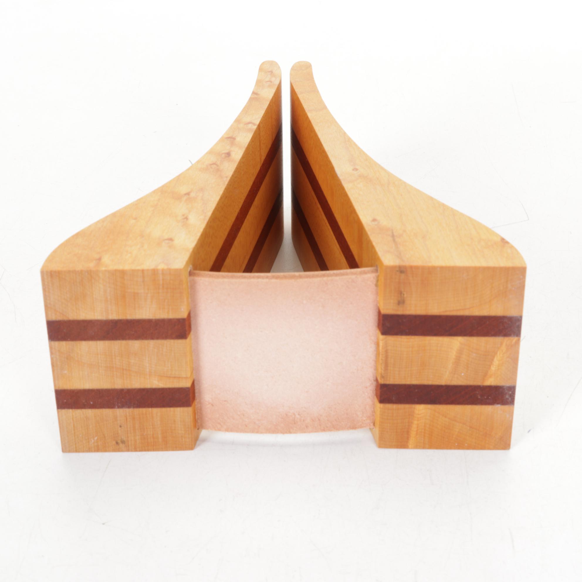 Hand Crafted Wooden Box, Snack Plate, and Napkin Holder