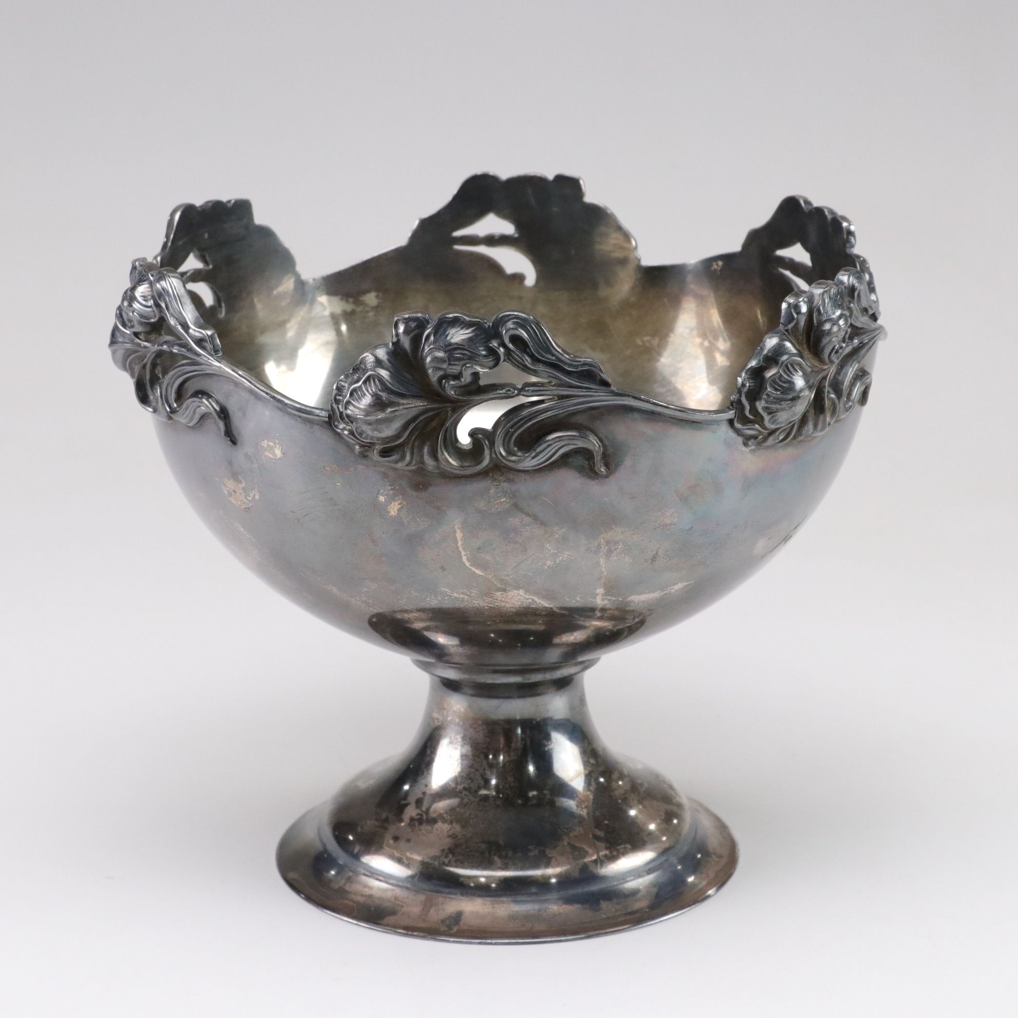 Derby Art Nouveau Silver Plate Footed Presentation Bowl