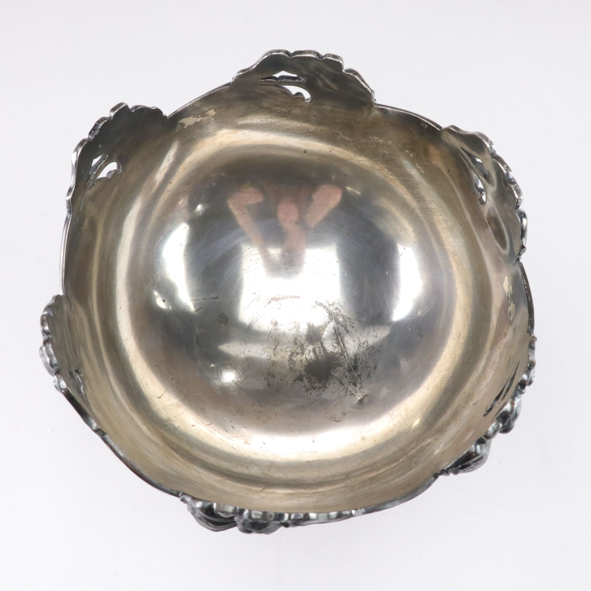 Derby Art Nouveau Silver Plate Footed Presentation Bowl