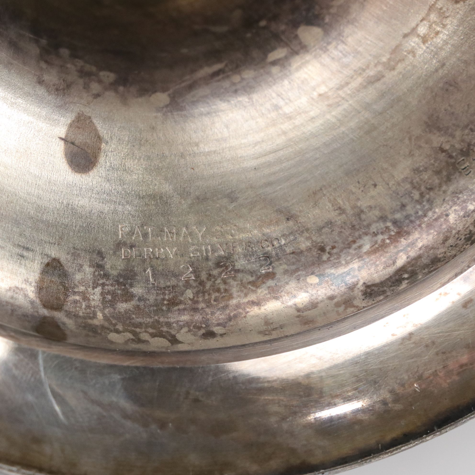 Derby Art Nouveau Silver Plate Footed Presentation Bowl