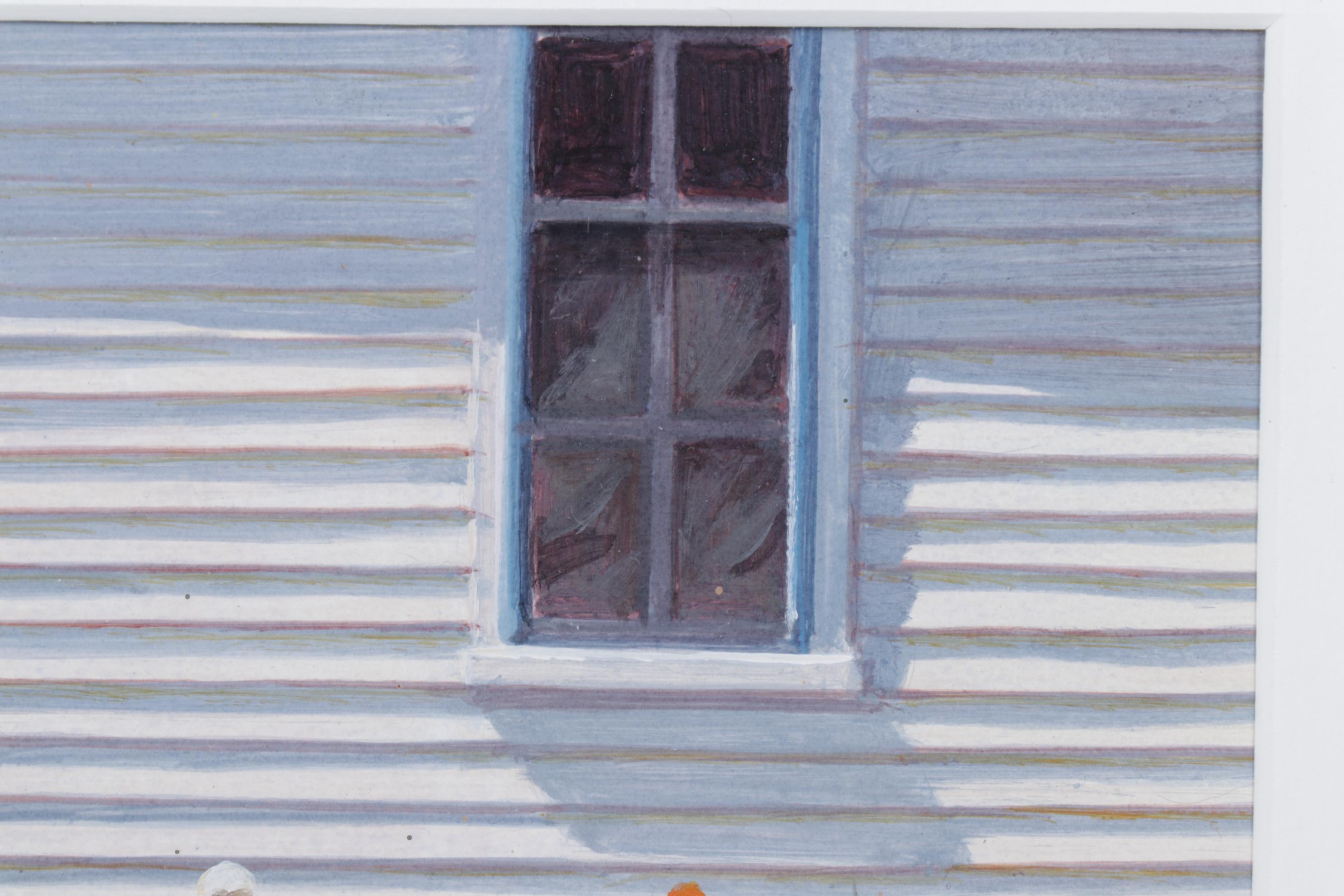 Bruce J. Peeso Acrylic Painting of a Rural Home Facade