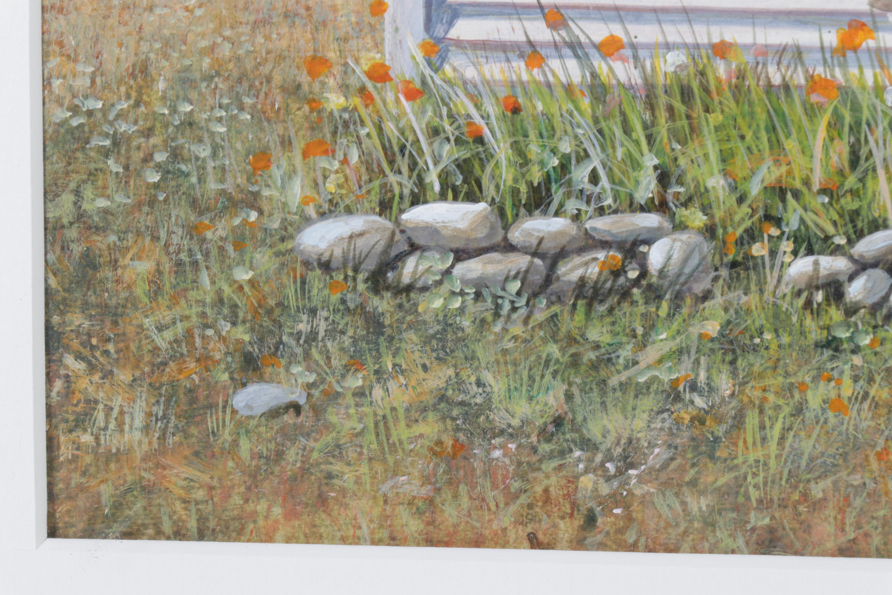 Bruce J. Peeso Acrylic Painting of a Rural Home Facade