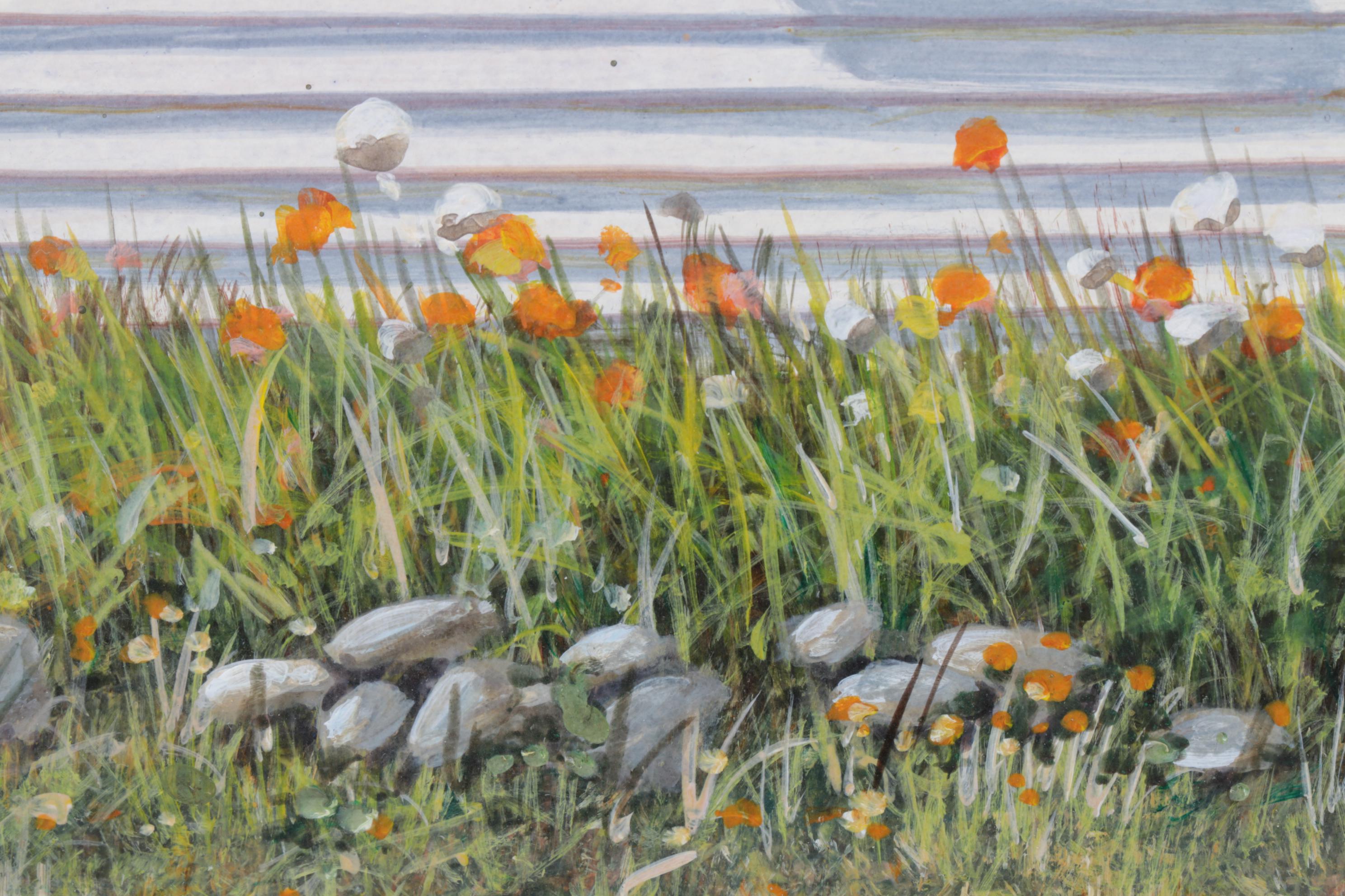 Bruce J. Peeso Acrylic Painting of a Rural Home Facade