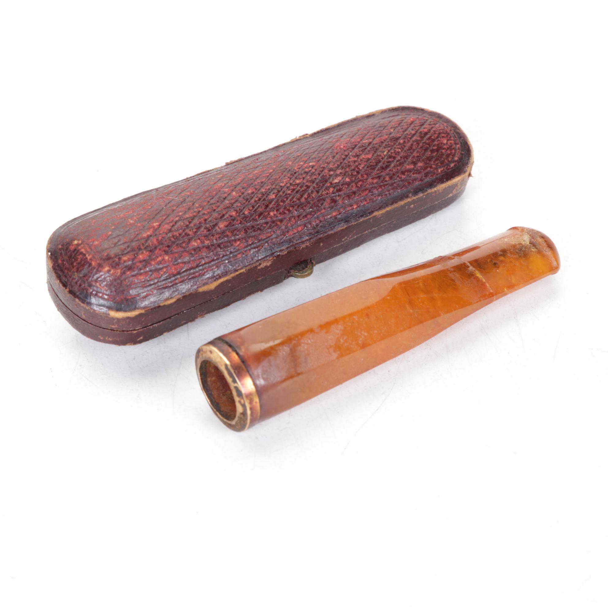 Cigar Holder, Meerschaum, Stone, and Wood Pipes