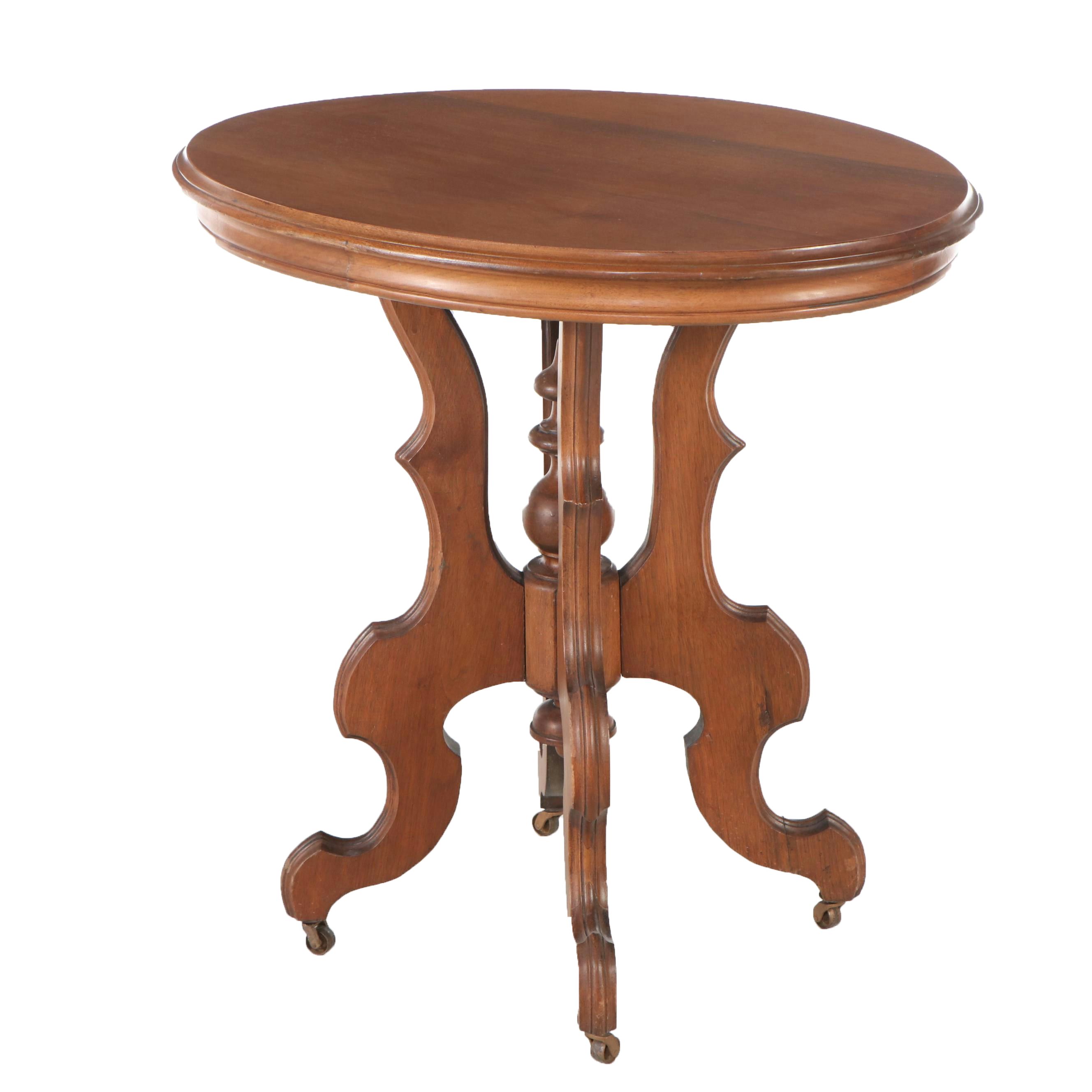 Victorian Style Walnut Center Table