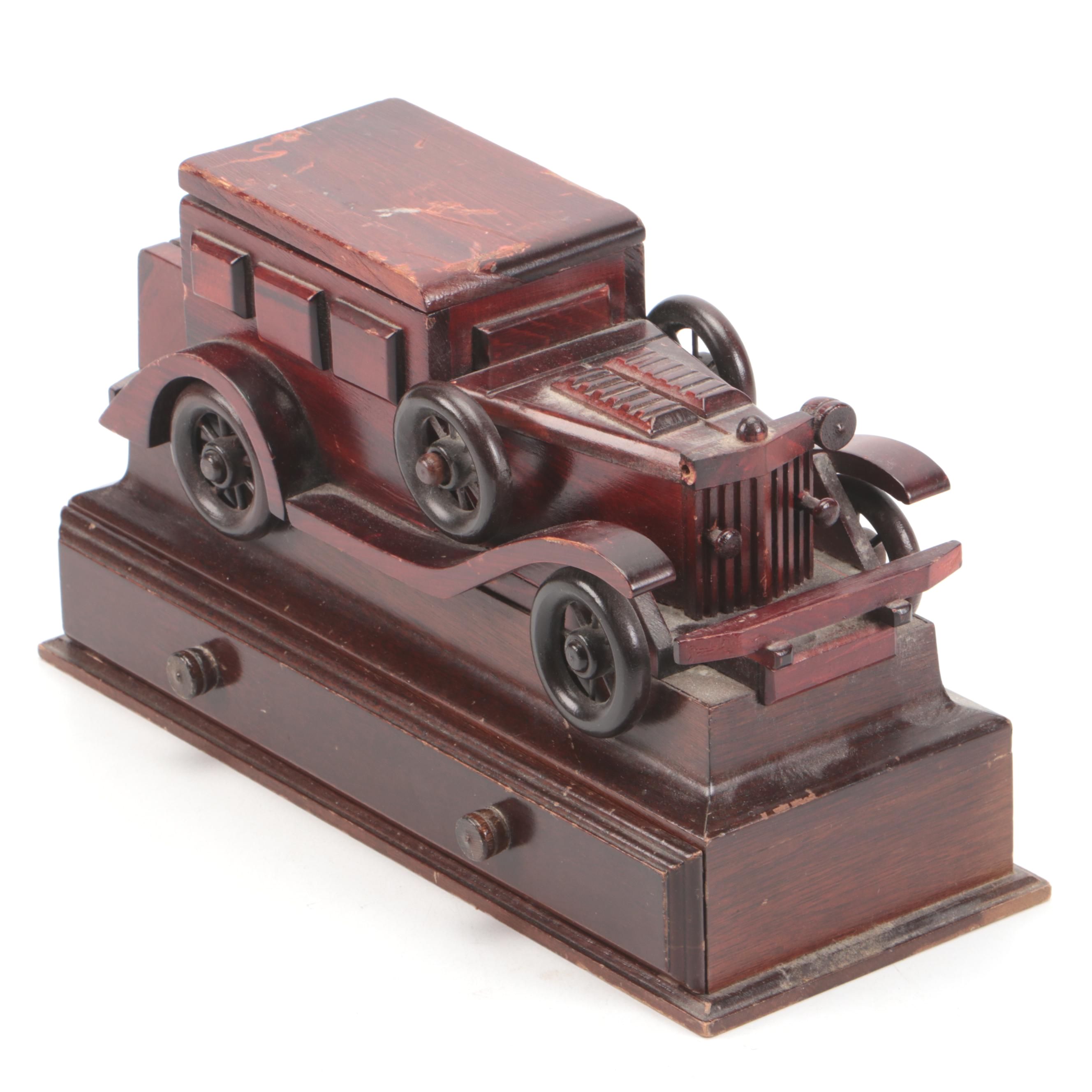 Handcrafted Wooden Sedan Men's Valet Organizer