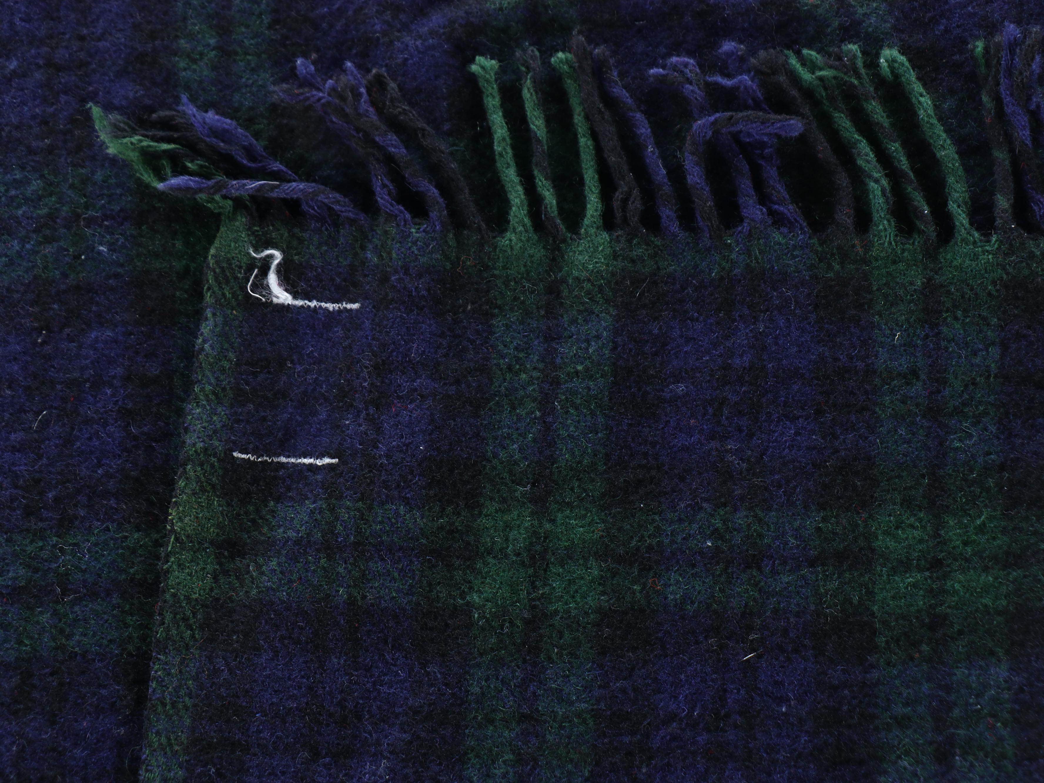Samband of Iceland Wool Blanket with Other Plaid Blanket, Late 20th C.