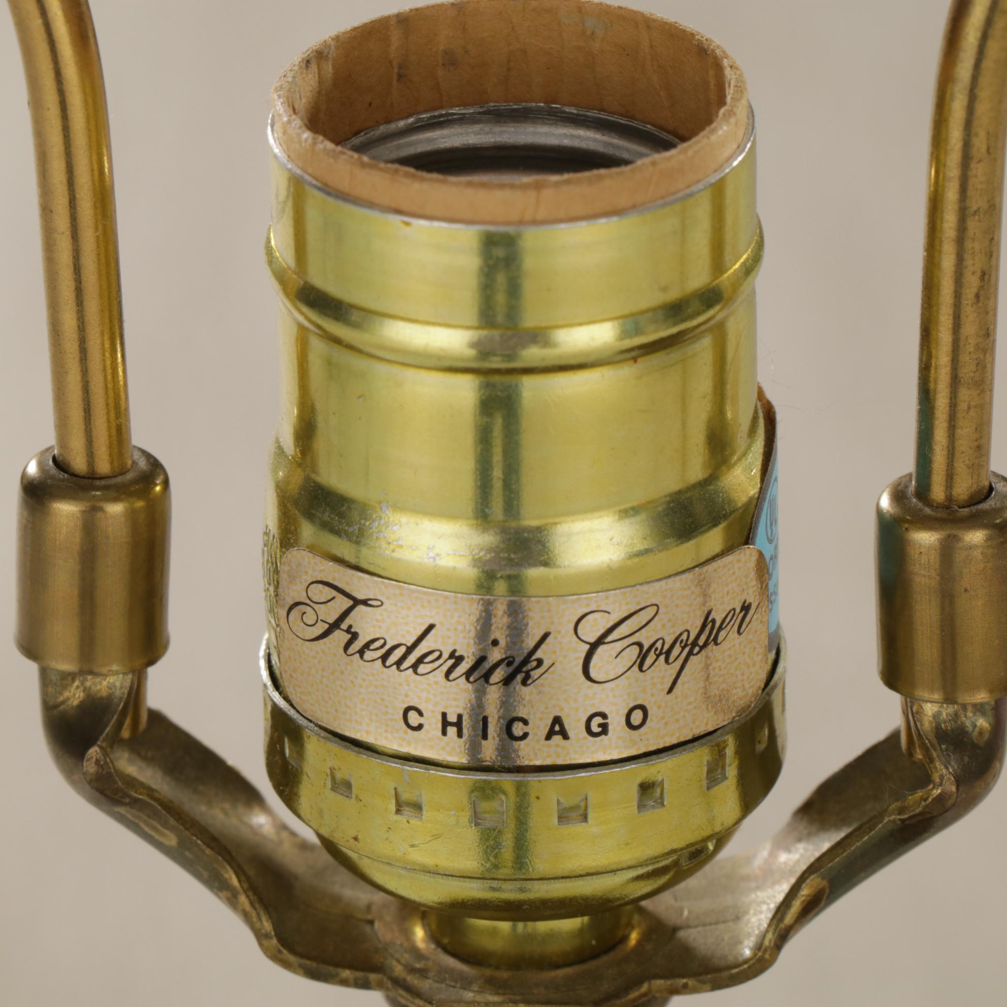 Frederick Cooper Burl Wood Lamp Tables with Bamboo-Form Legs, Pair