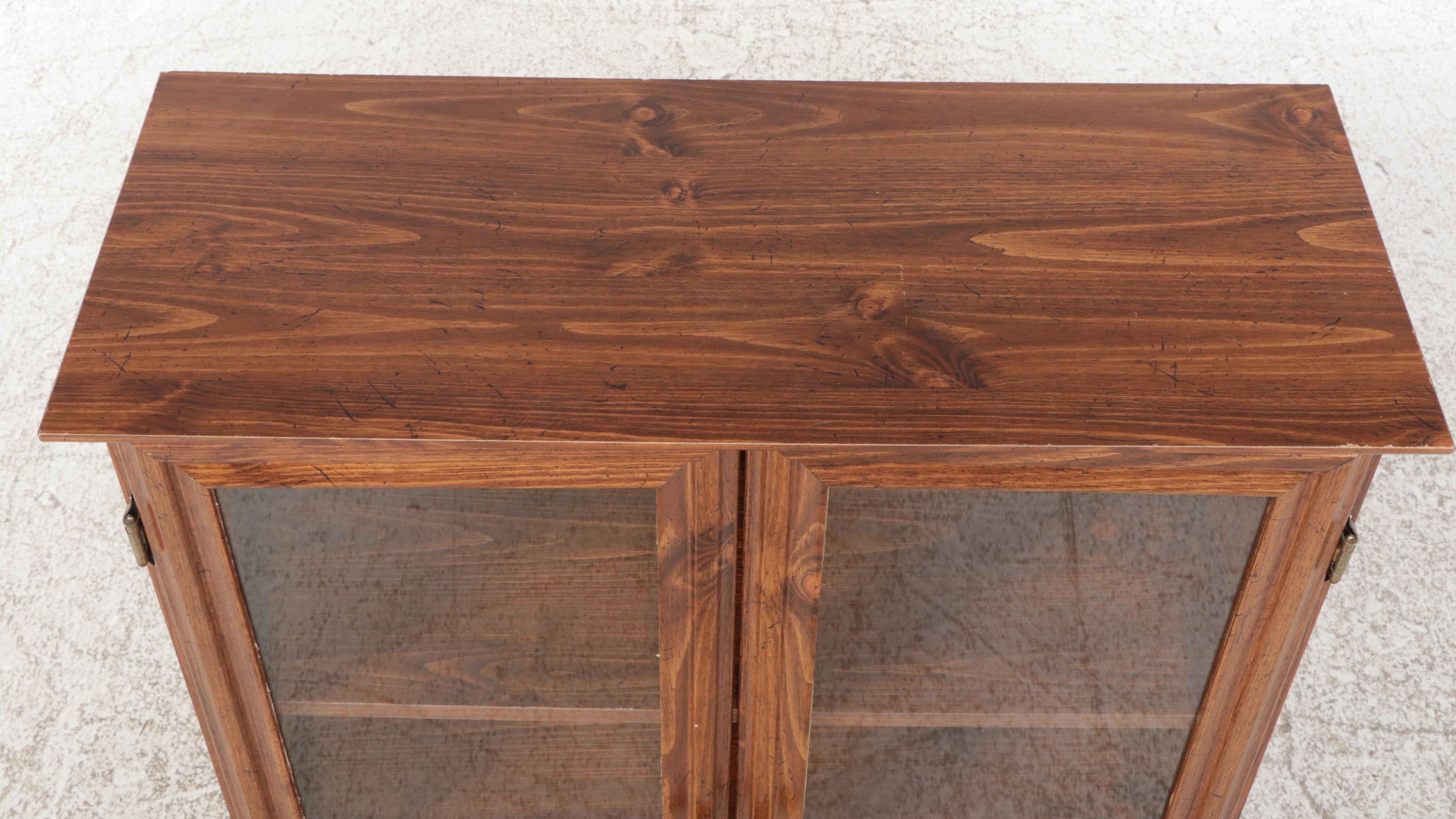 Pine Cabinet Bookcase, Late 20th Century